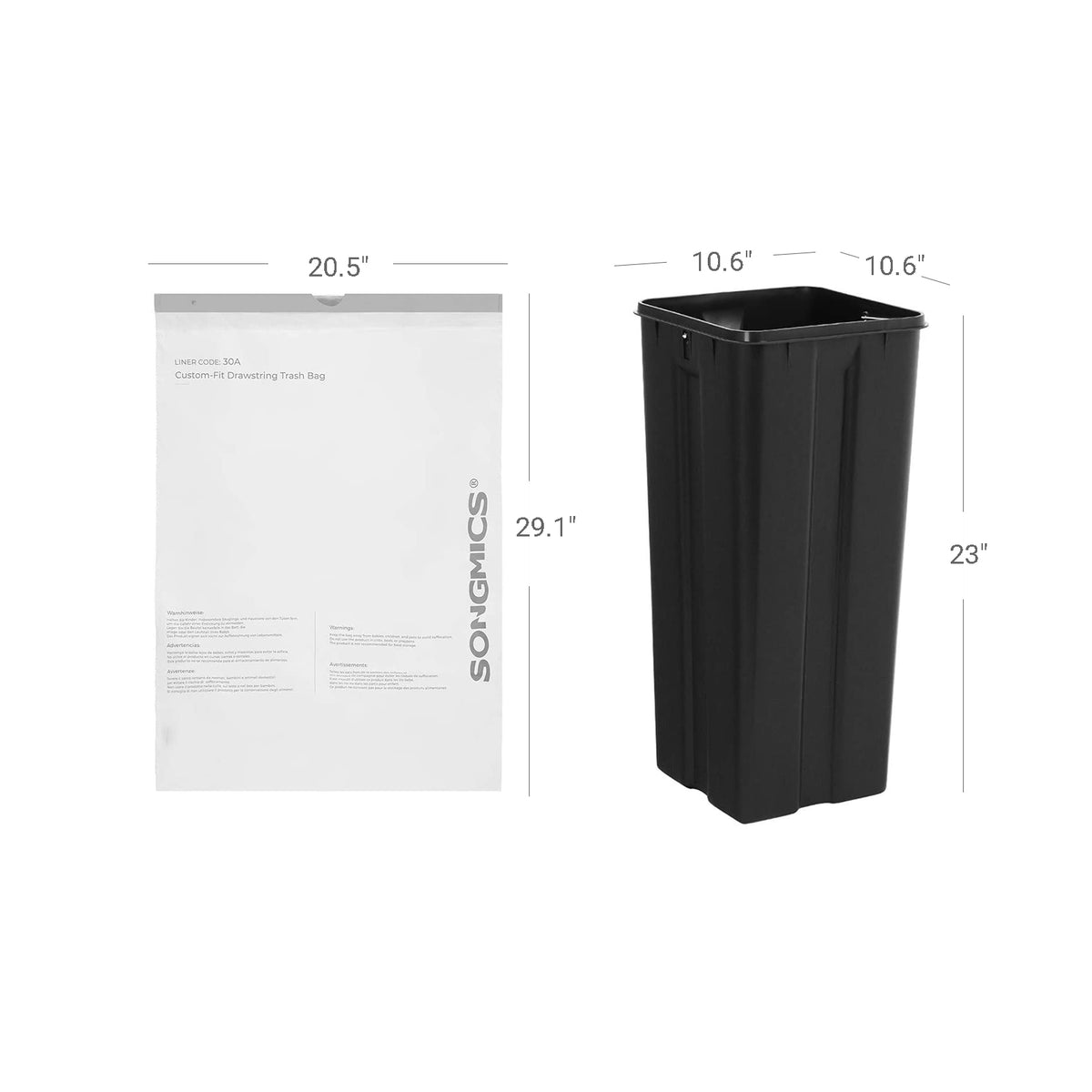 Drawstring Bin Liners, 30L Bin Liners, Code 30A, Customized, 2 Rolls, 90 Pieces - image 7