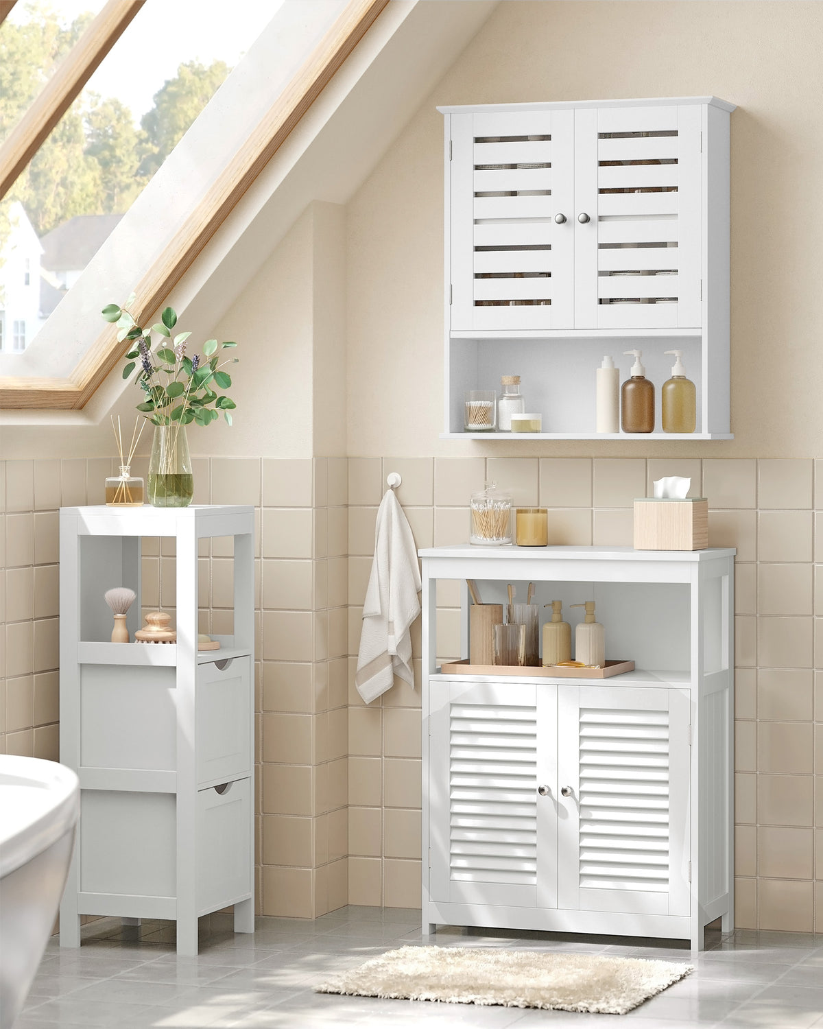 Bathroom Wall Cabinet with Adjustable Shelf