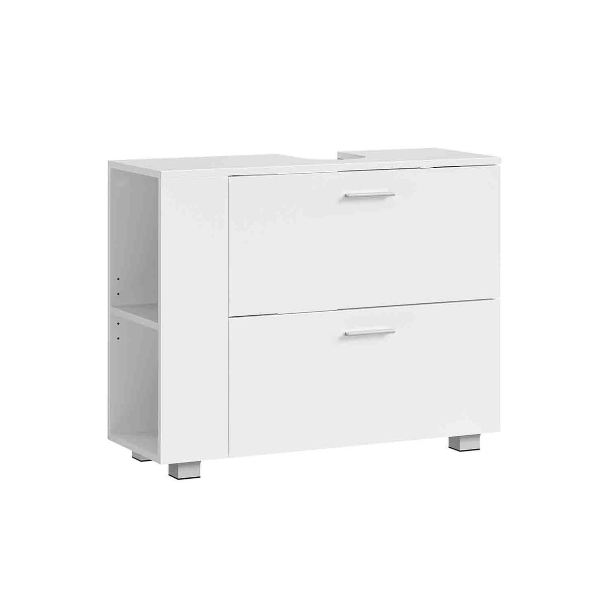 Cloud White Under-Sink Cabinet with Two Large Drawers