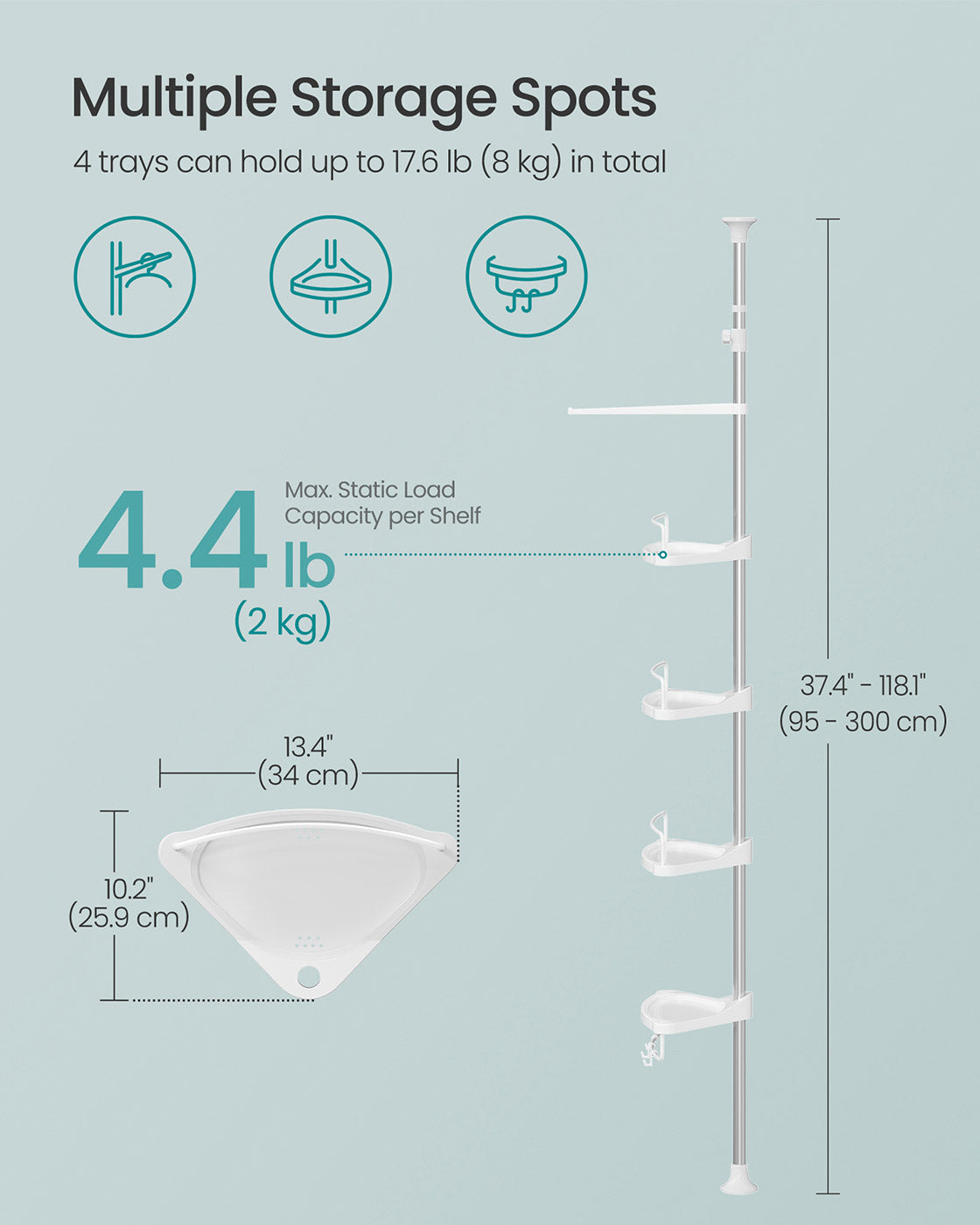 Tension Corner Shower Caddy - image 6