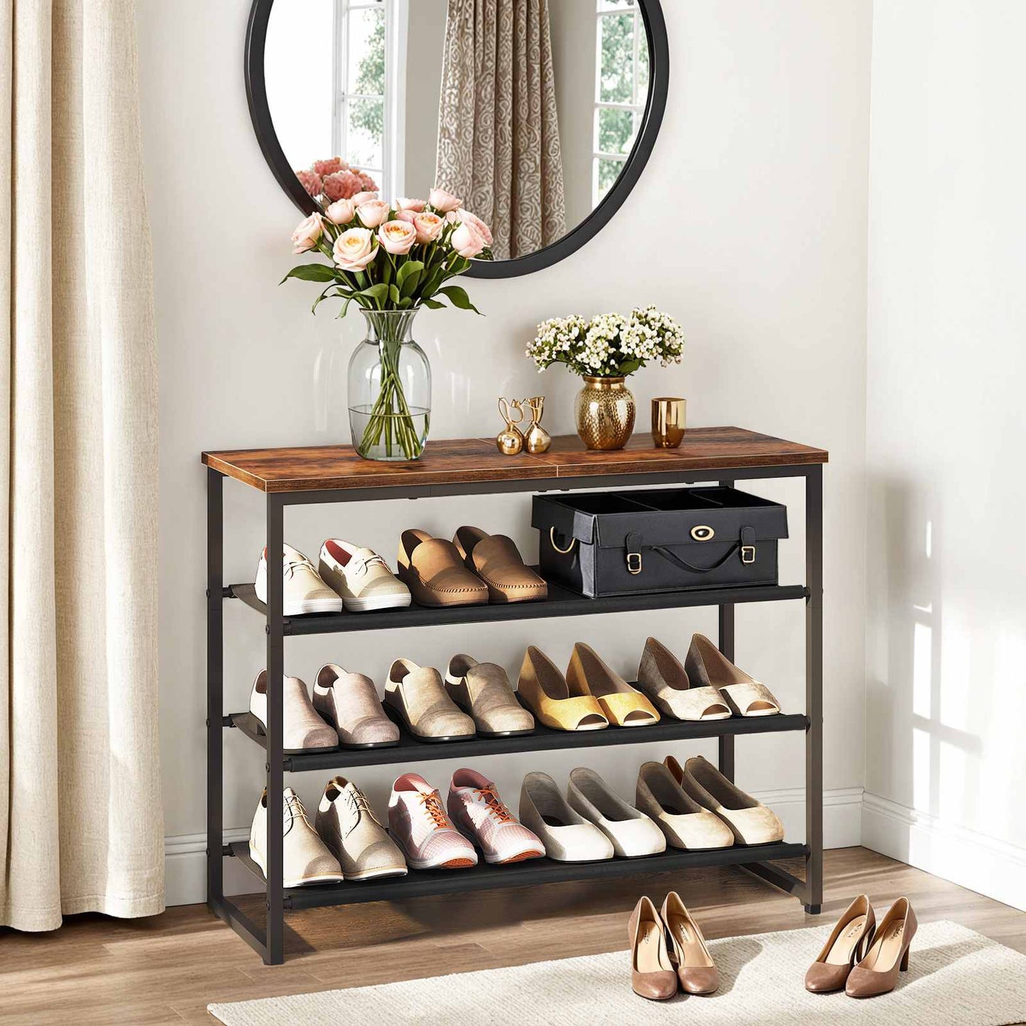 Shoe Rack - Rustic Brown