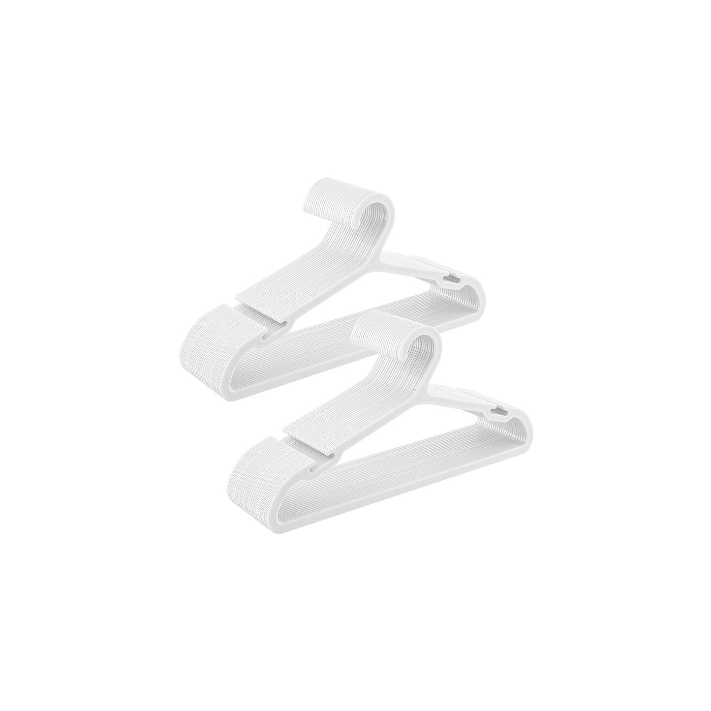 Cloud White Plastic Clothes Hangers — Pack of 50 - image 1