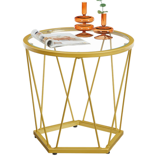 round coffee table set of 2 - gold - HWLEXTRA