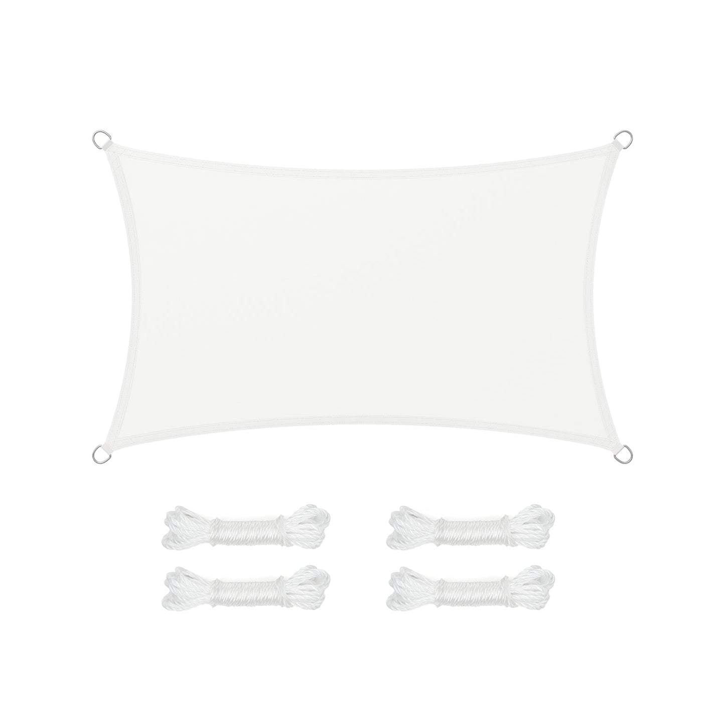 White Rectangular Shade Sail — 3 x 5 m