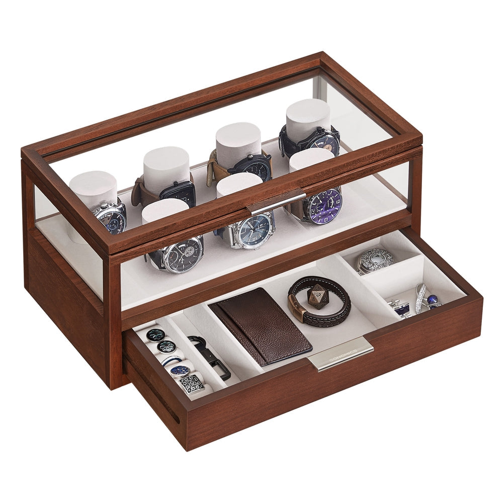 2-Tier Watch Box — Coffee Brown - image 1