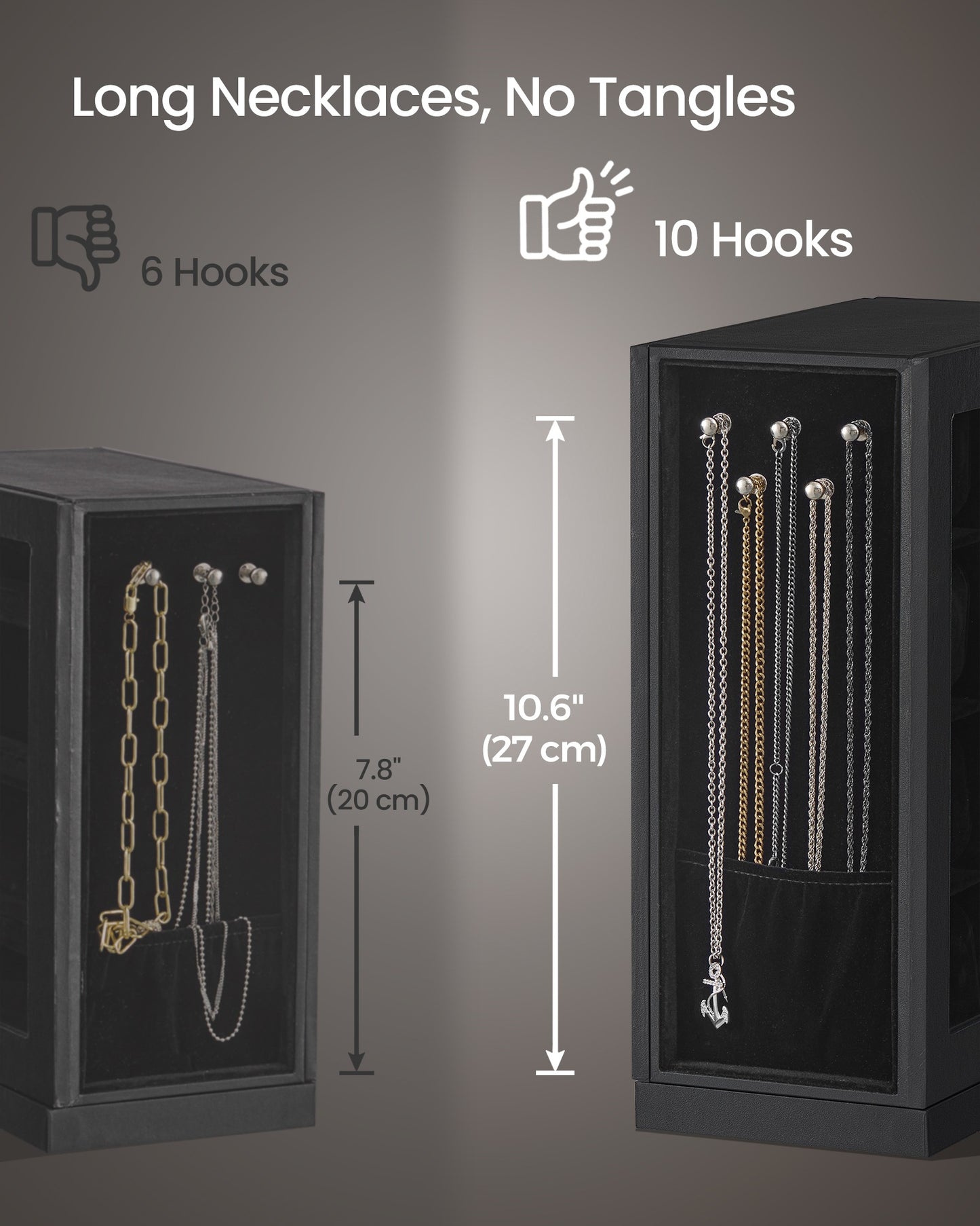 Watch Box 12 Slots with Glass Windows, 360° Rotating Vertical Watch Display Case - image 6