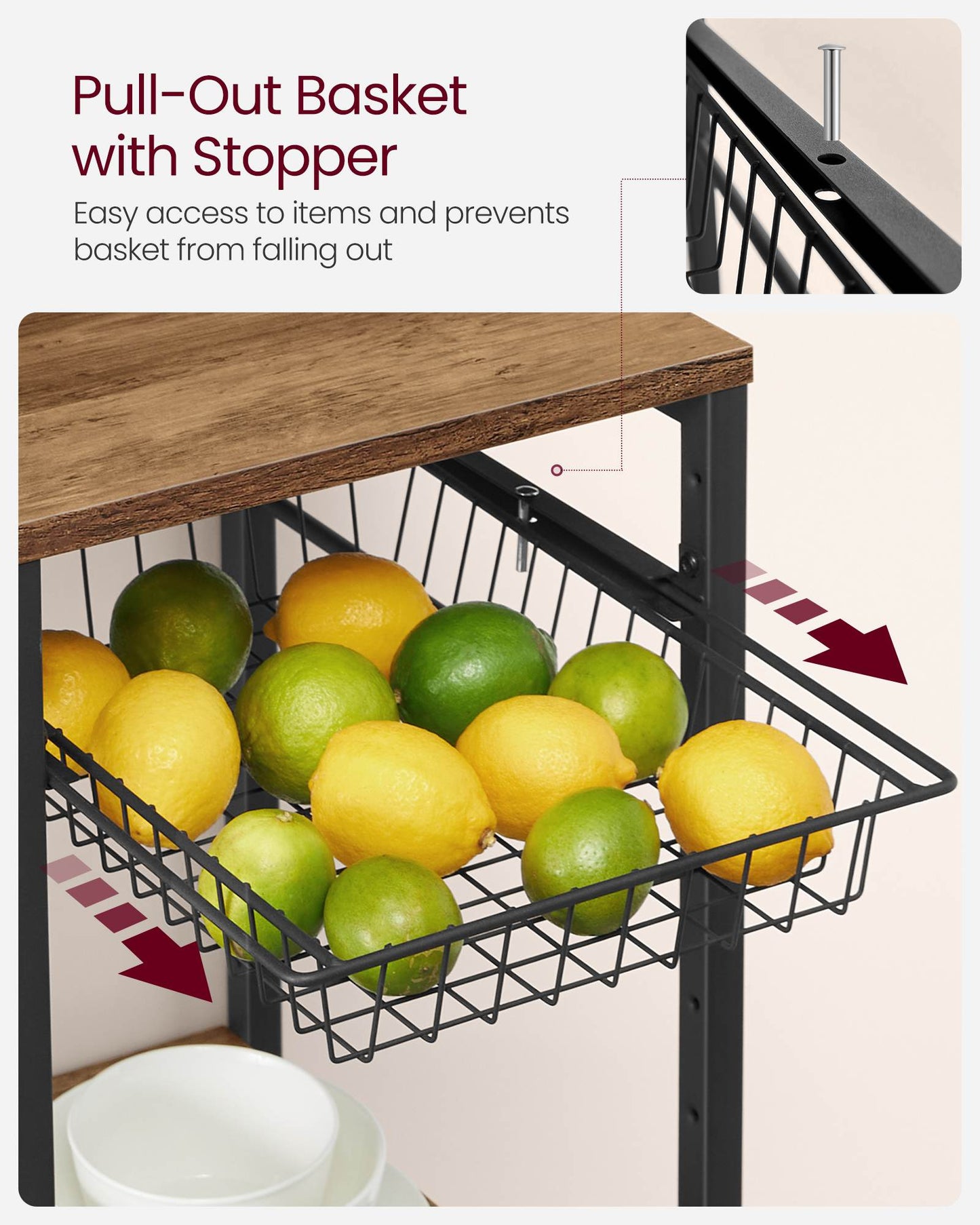 Baker's Rack with Charging Station