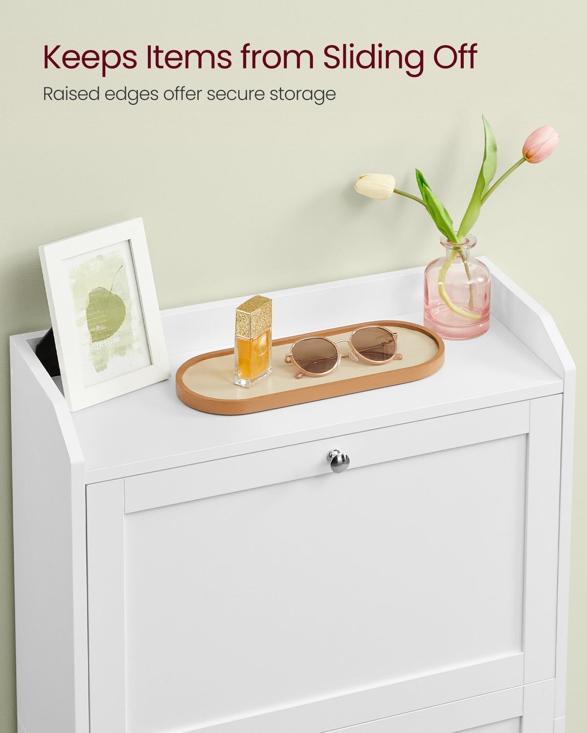 Shoe Cabinet with 3 Flip Drawers, Shoe Organizer