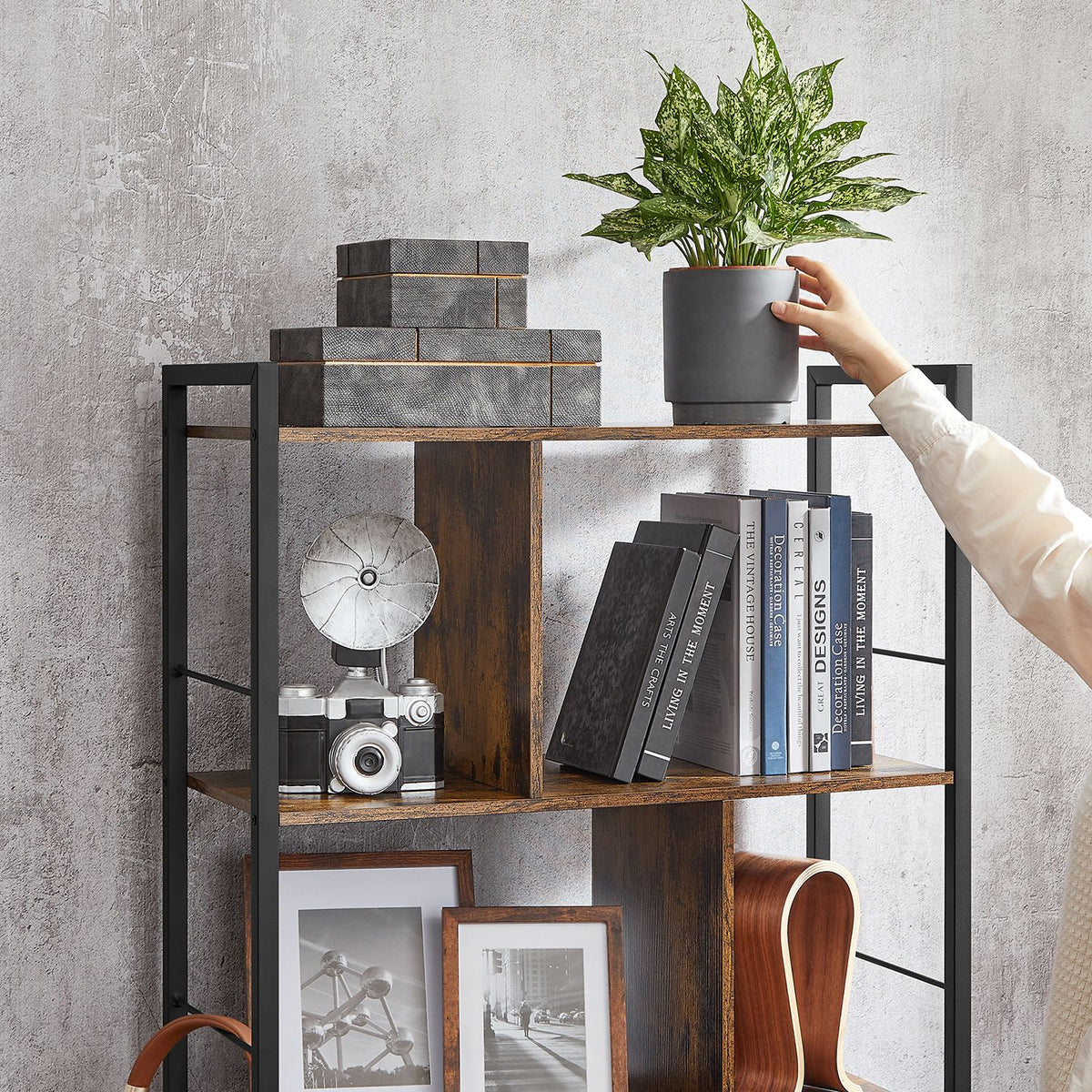 Bookshelf,5 Tier Living Room Shelf - image 7