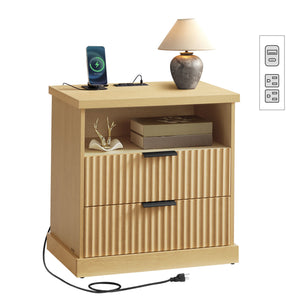 MAXE Collection - Nightstand with Charging Station