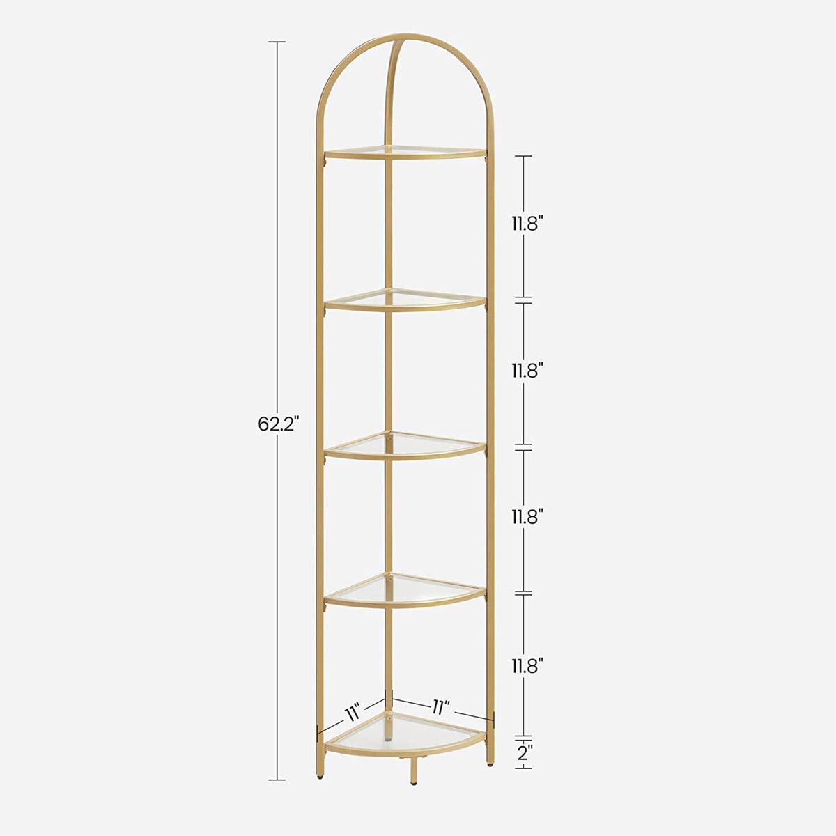 Golden 5 Tier Corner Shelf Unit - image 11