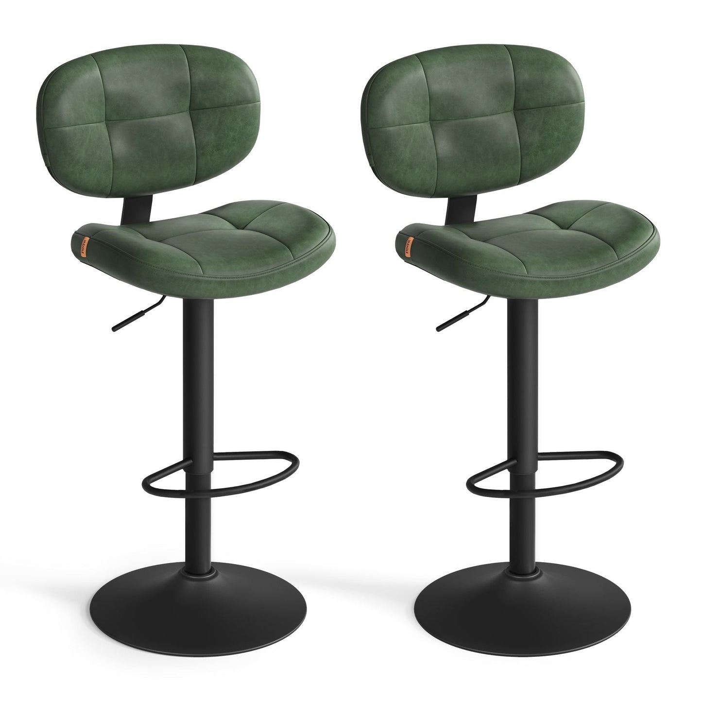 PU leather swivel bar stools with back and footrest - image 32
