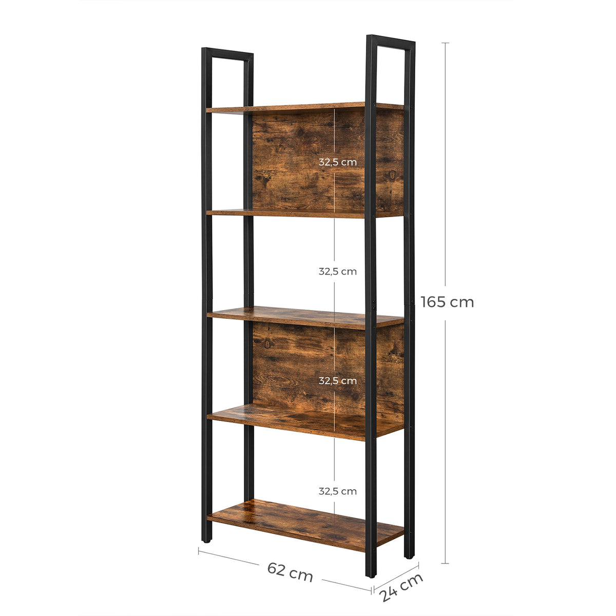 5 Tiers bookcase with stable steel frame - image 8