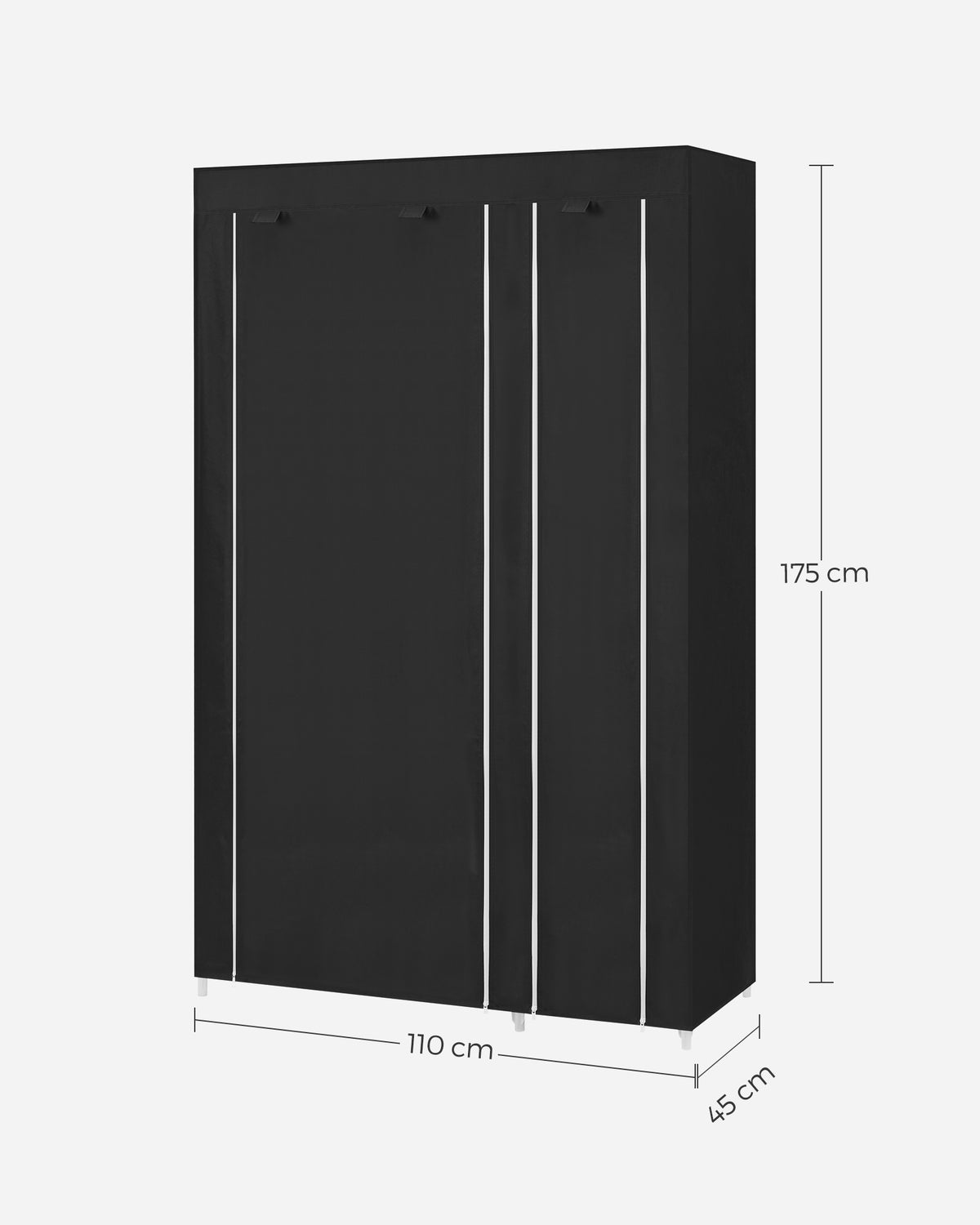 Black Folding Fabric Wardrobe