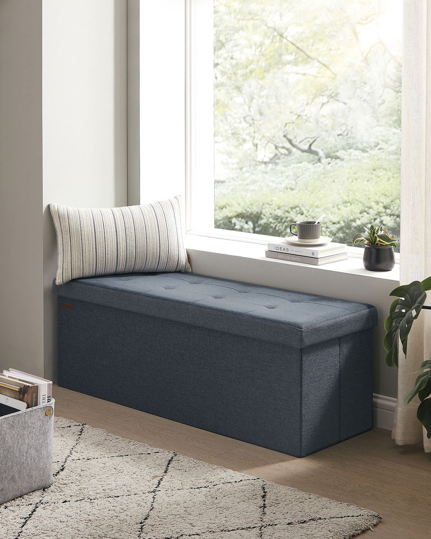 MAZIE Collection 43'' Folding Storage Ottoman Bench