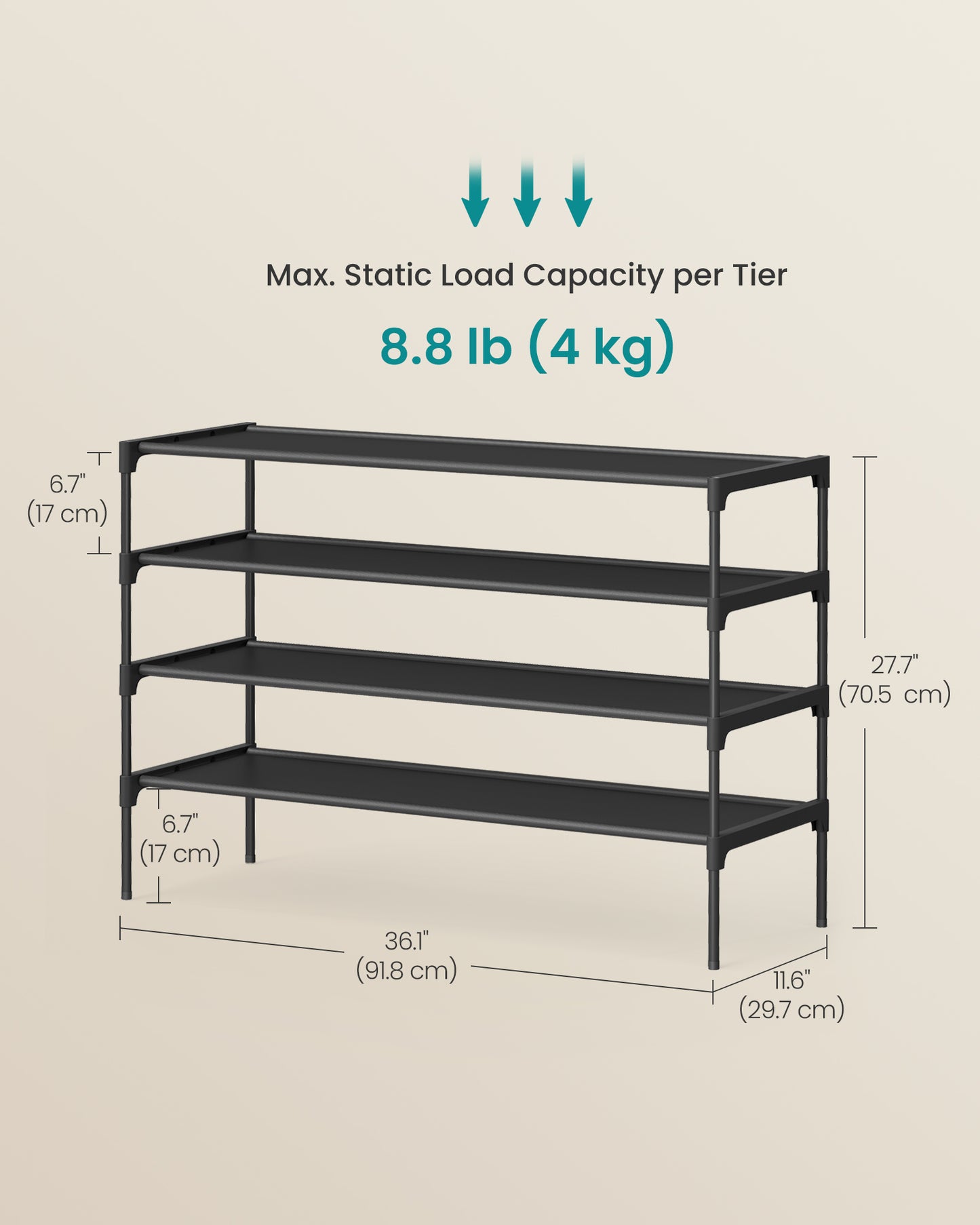 Shoe Rack, Shoe Storage Organizer, Space-Saving - HWLEXTRA