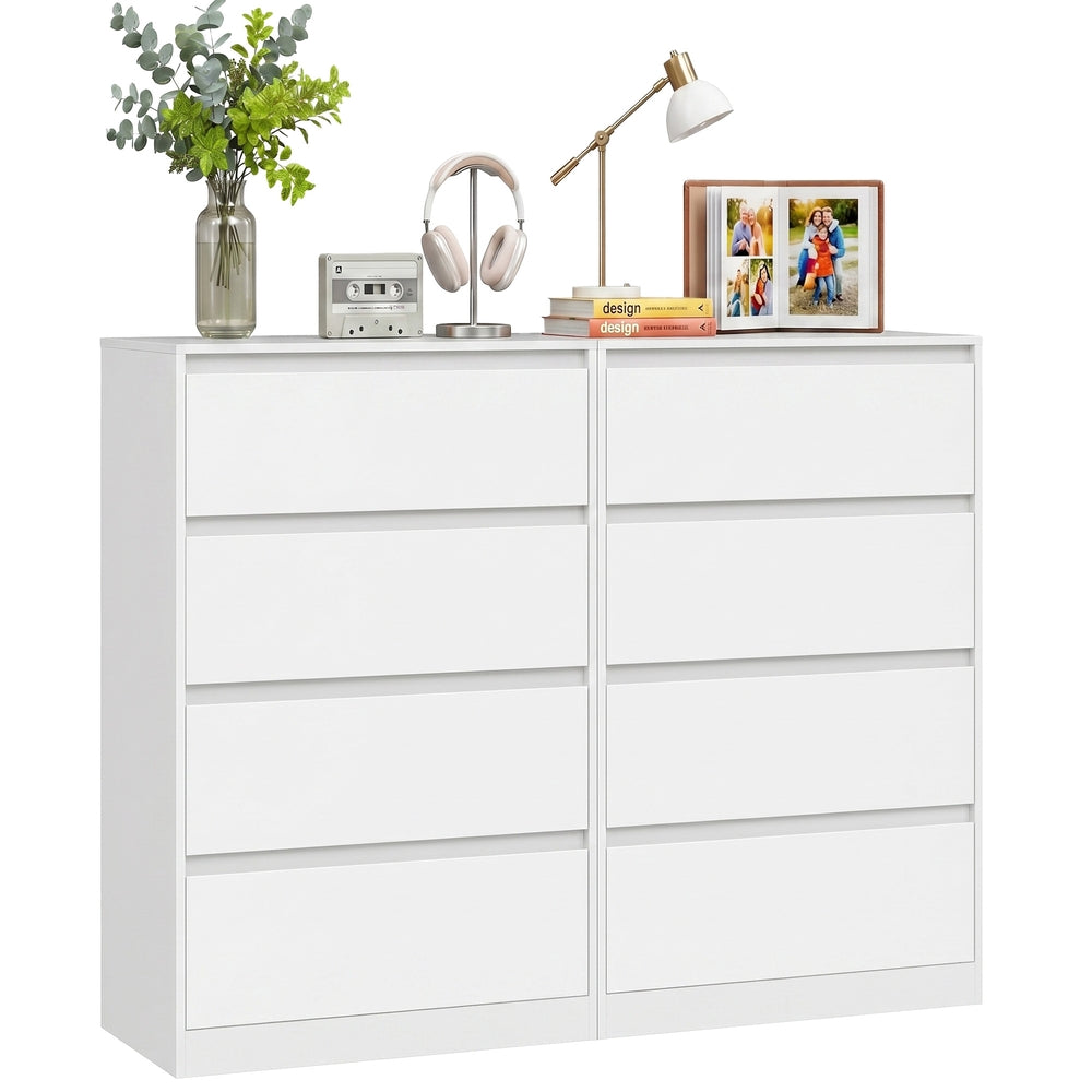 4-Drawer Dresser for Bedroom, Chest of Drawers - Snow White