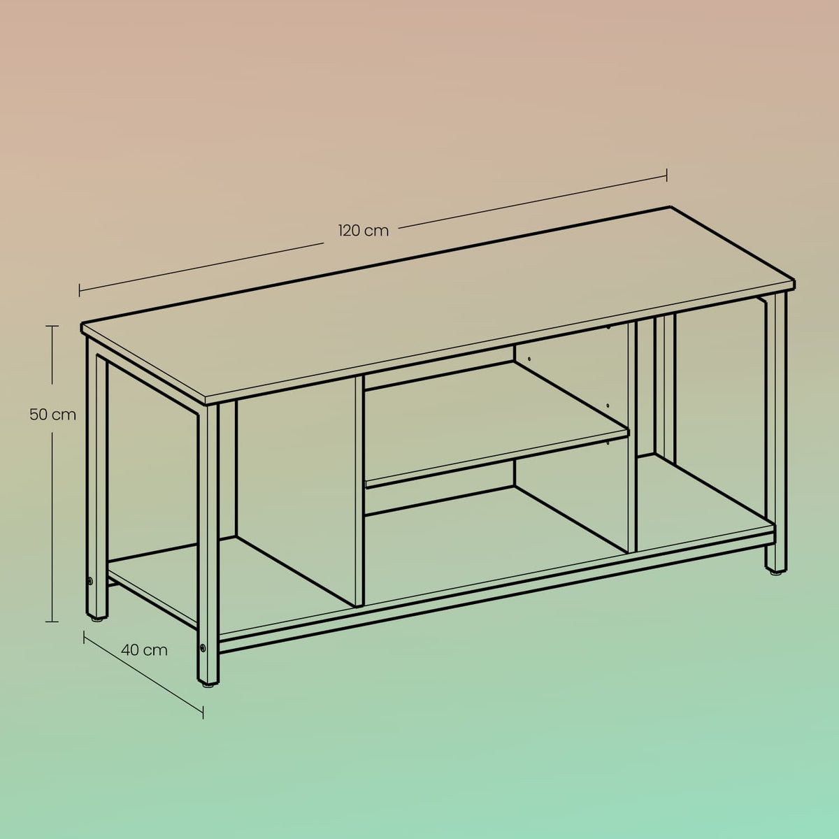 TV Stand for TV up to 60 Inches, TV Cabinet with Open Shelves, TV Console for Living Room - image 5