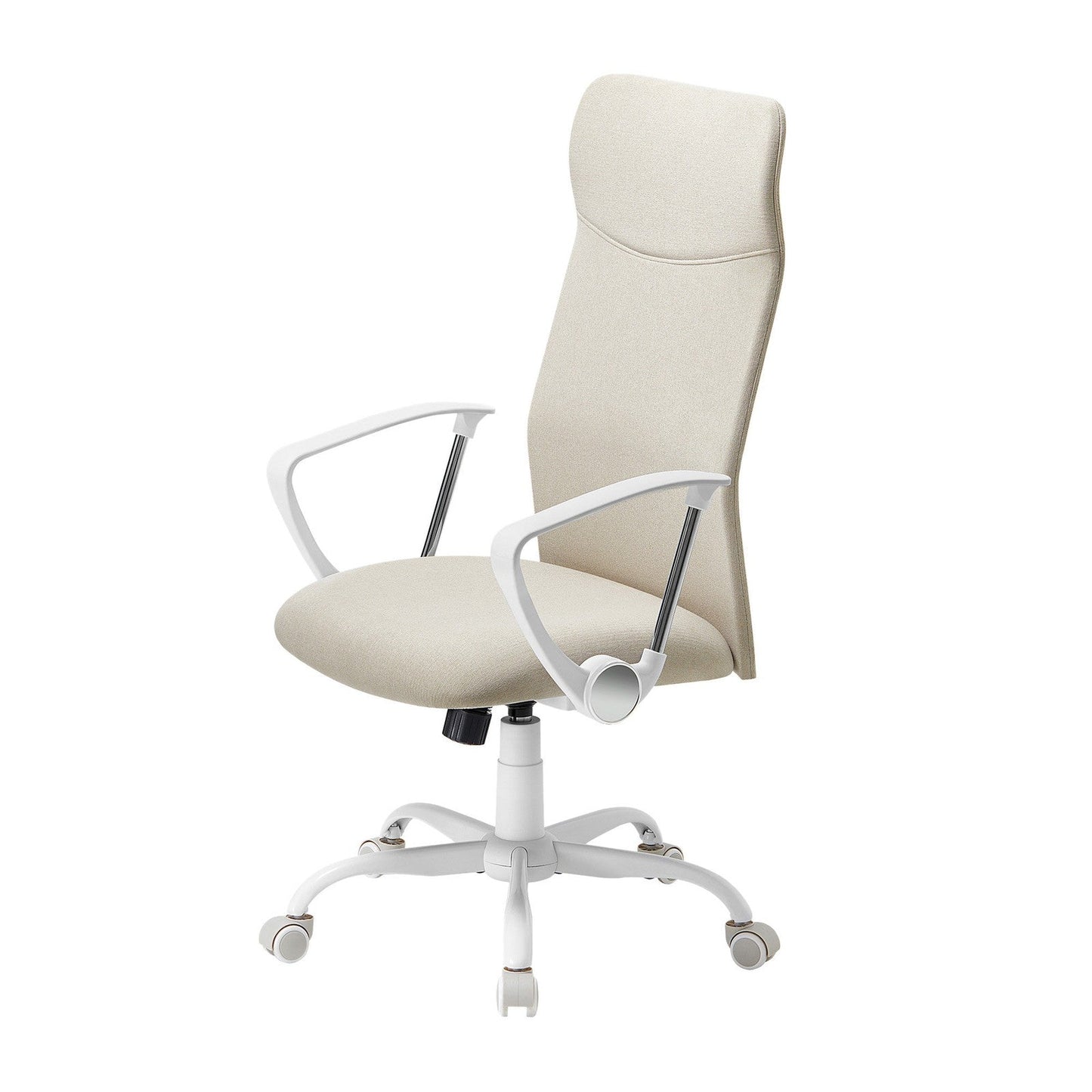 Oatmeal Beige Height-Adjustable Office Chair - image 1