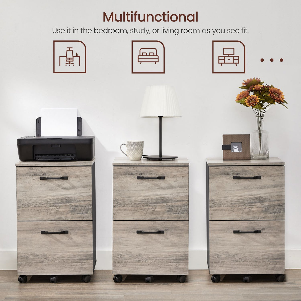 2-Drawer File Cabinet for Home Office