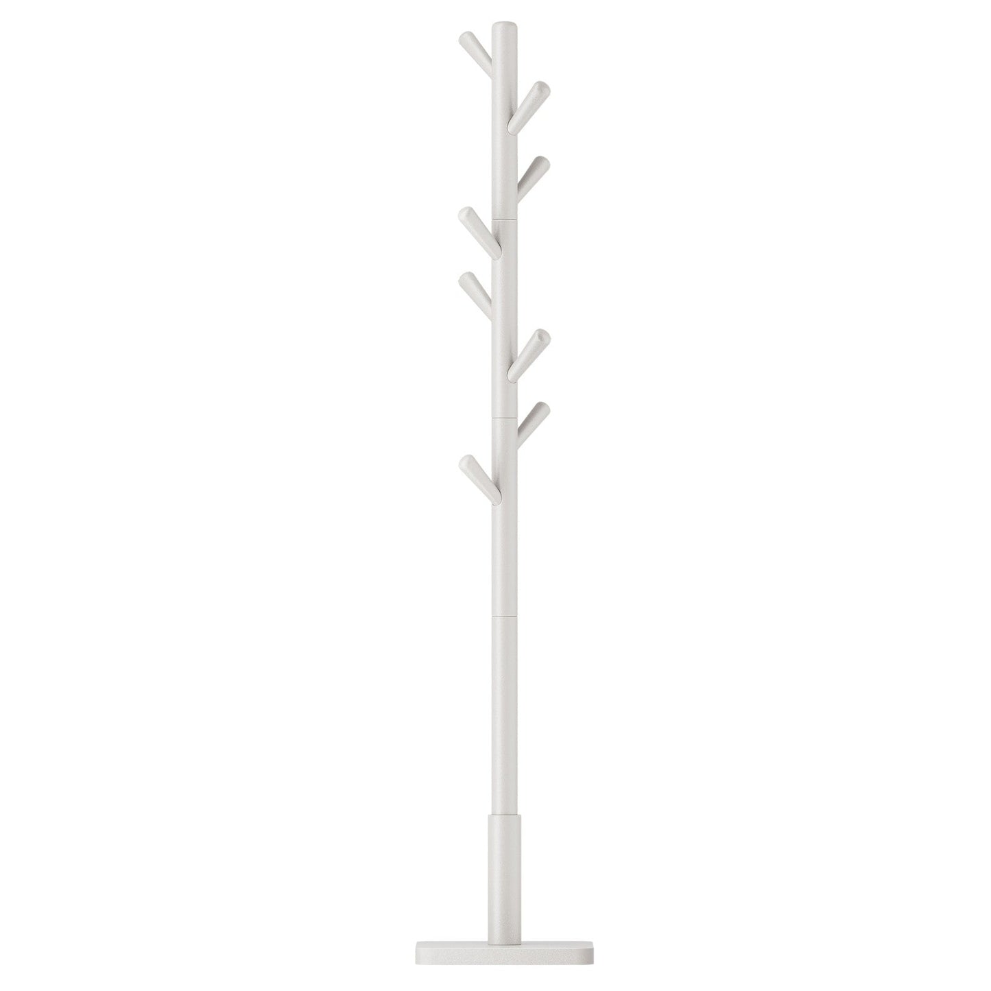 Cloud White Wooden Coat Stand with Eight Hooks