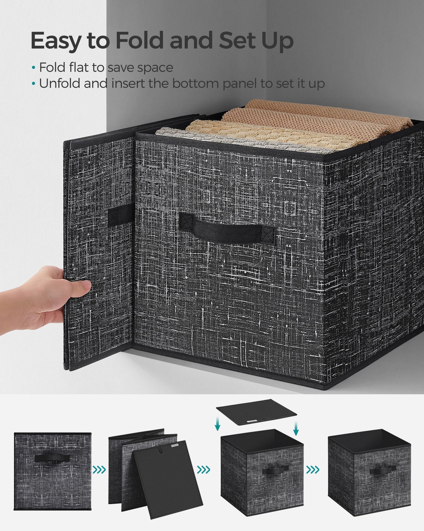 Set of 8 Foldable Storage Cubes