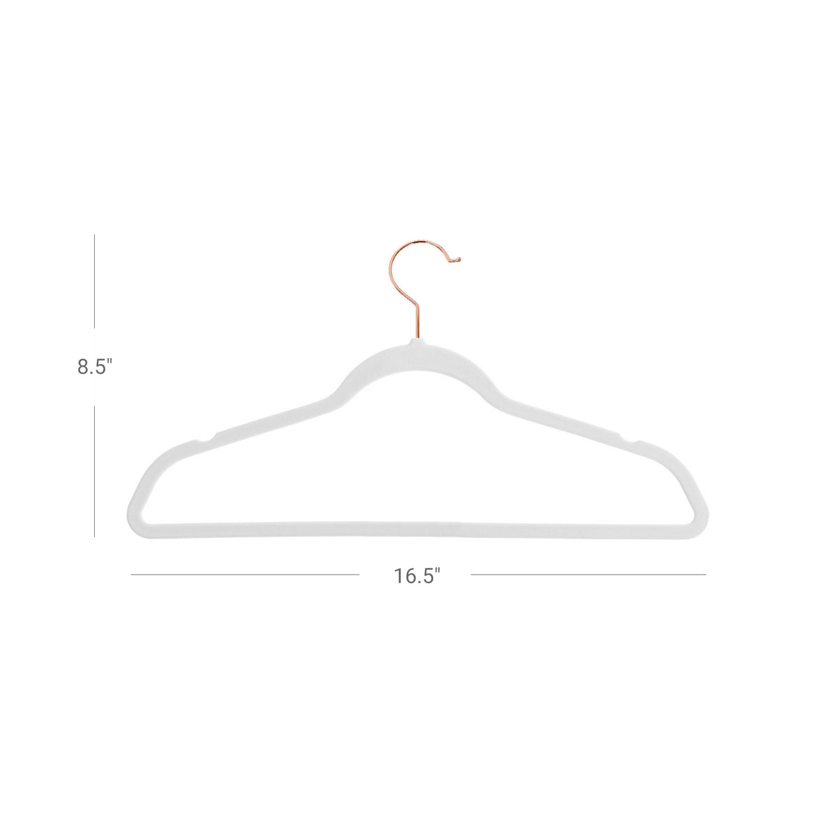 50 Pack Non-Slip Hangers with Rose Gold-Colored Swivel Hooks - image 7