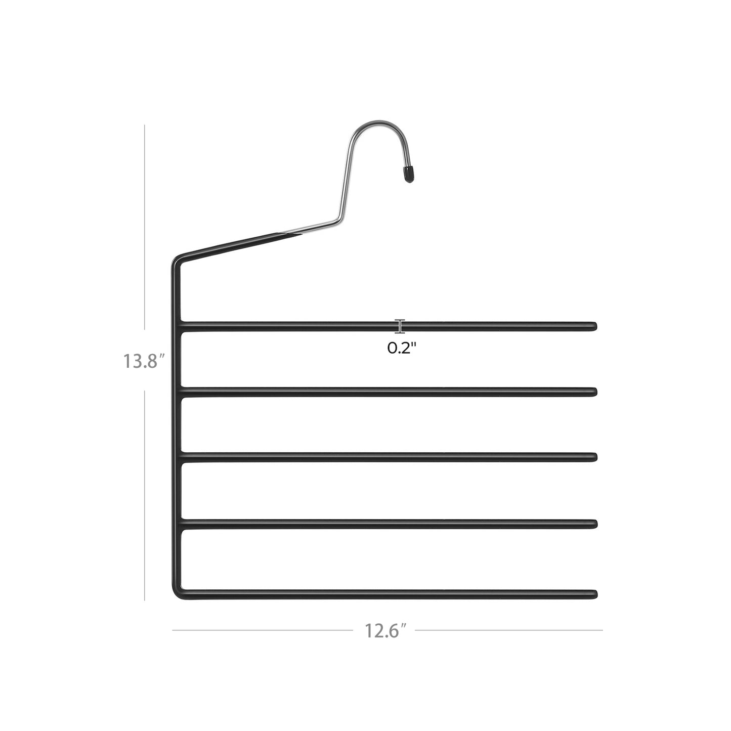 Set of 4 Black Non-Slip Pants Hangers - image 6