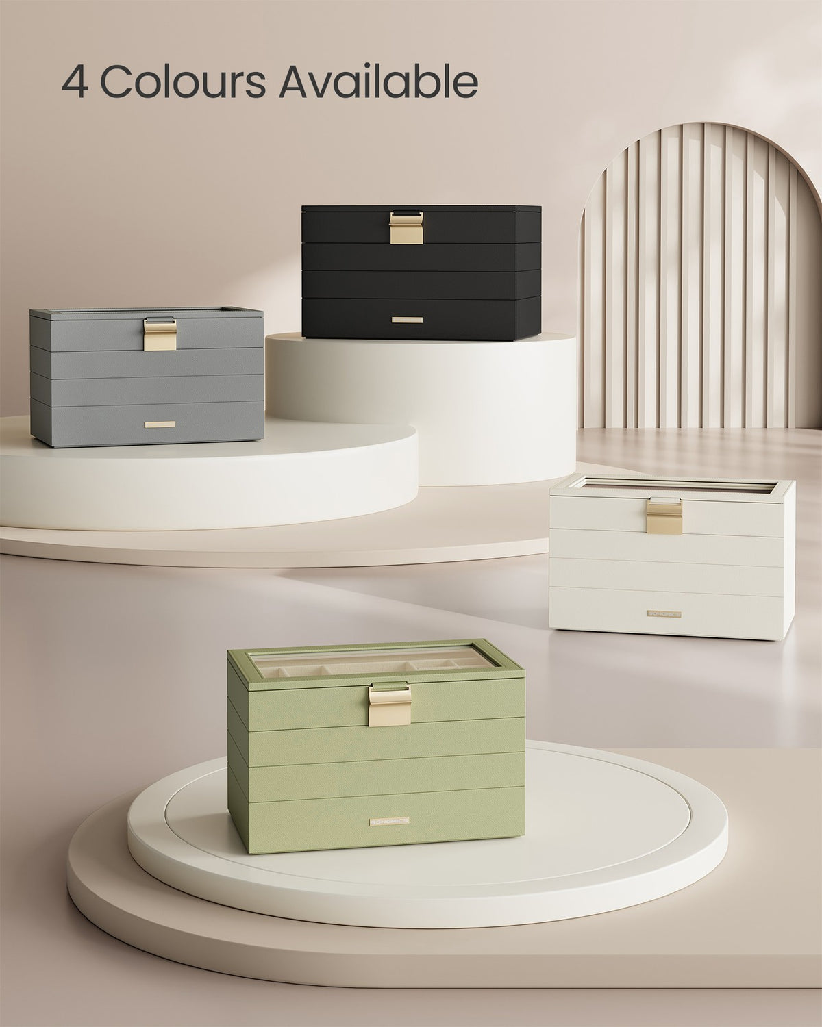 4-Tier Jewellery Box White - image 46
