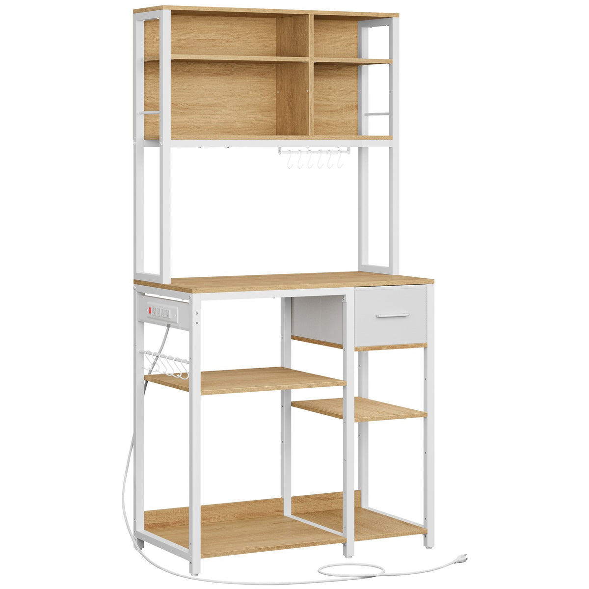 Bakers Rack with Charging Station