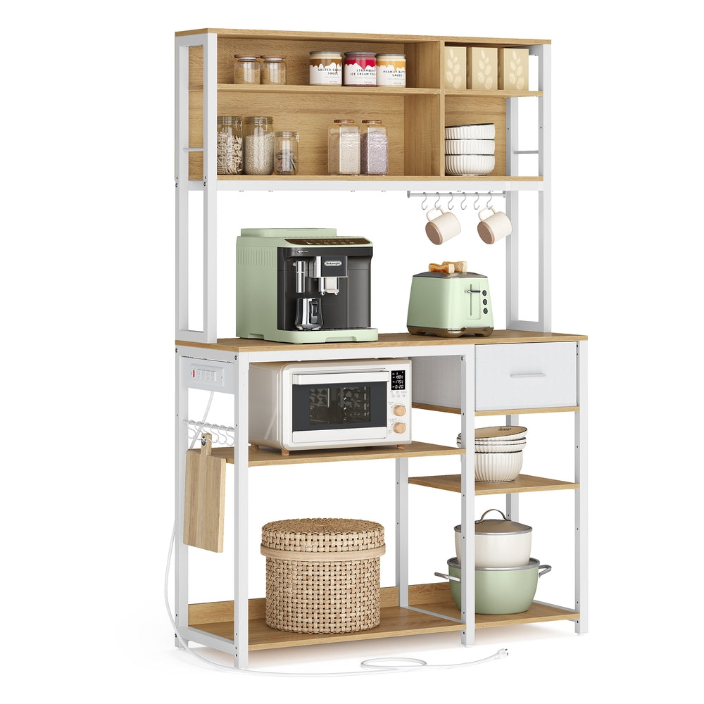 Bakers Rack with Charging Station