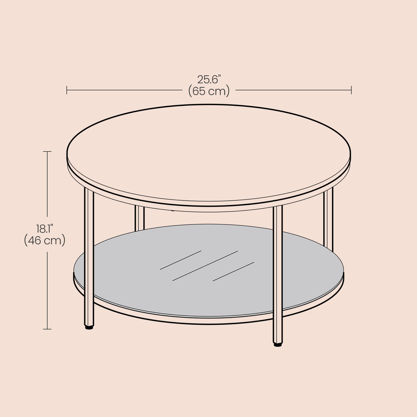 Coffee Table, Living Room Table, Sofa Cocktail Table - image 5