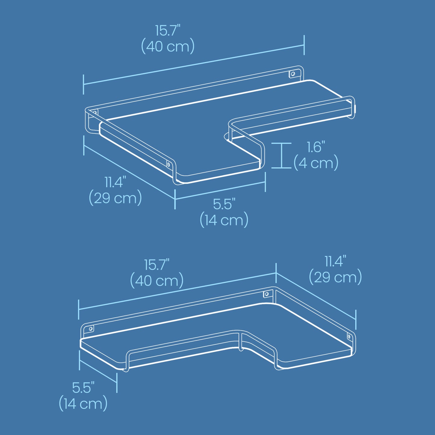 Floating Shelves, Set of 2 Corner Shelves, L-Shaped Wall Shelf - image 21
