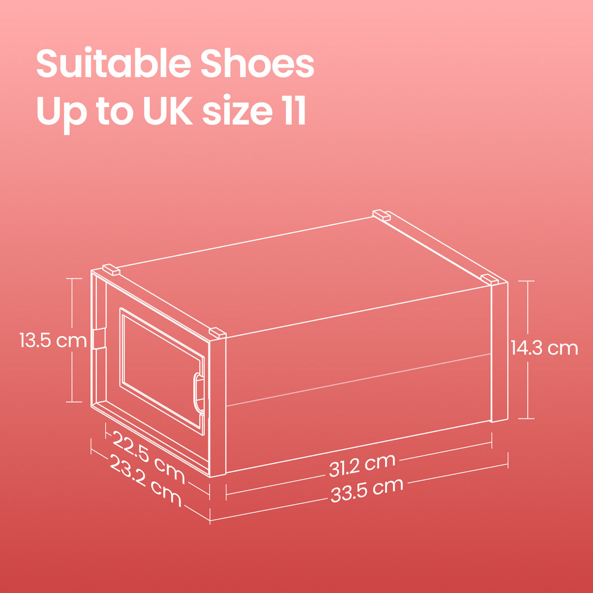 Stackable Shoe Boxes, Pack of 8 Shoe Storage Organizers, 33.3 x 23.2 x 14.3 cm - image 33
