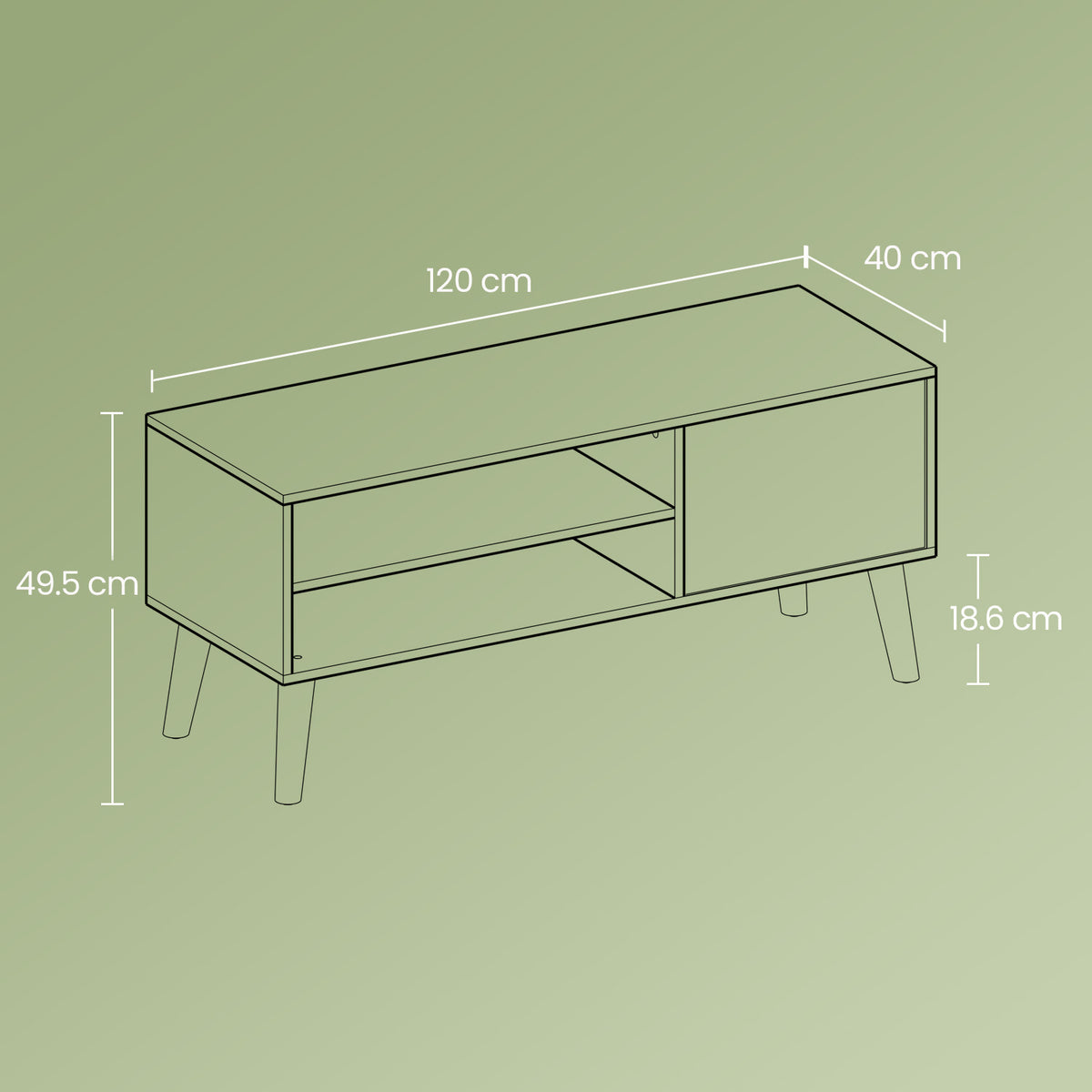 TV Stand Cabinet, for TVs up to 55 Inches - image 6