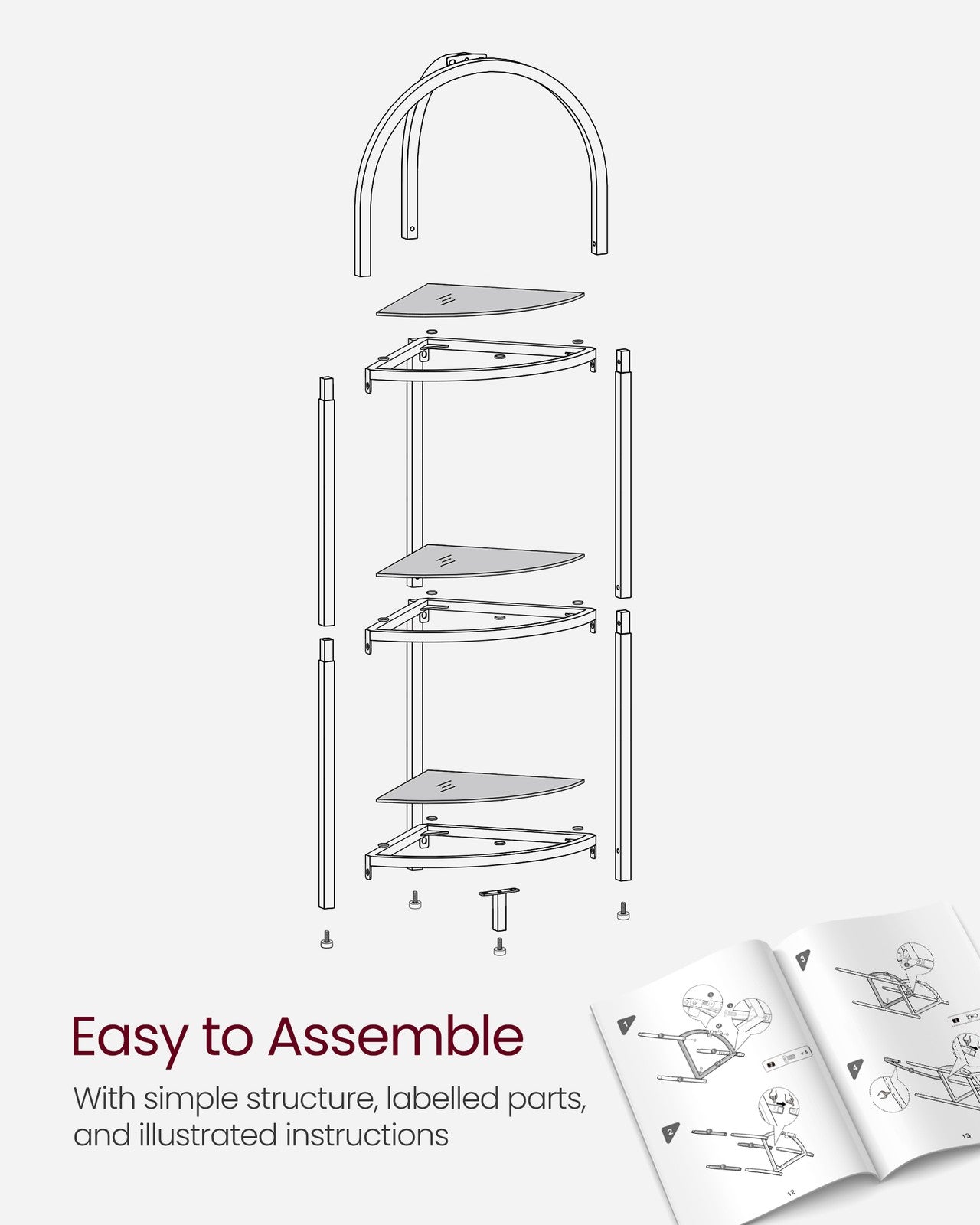 Corner Shelf Stand Classic Black - image 6