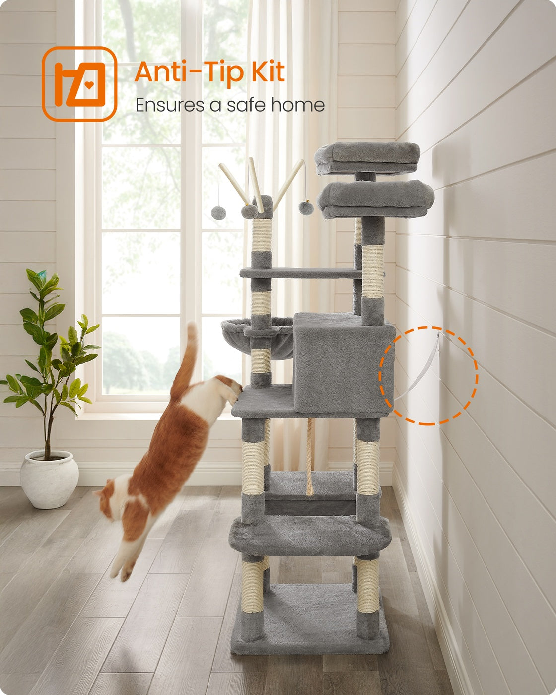 Cat Tree Light Gray - image 8