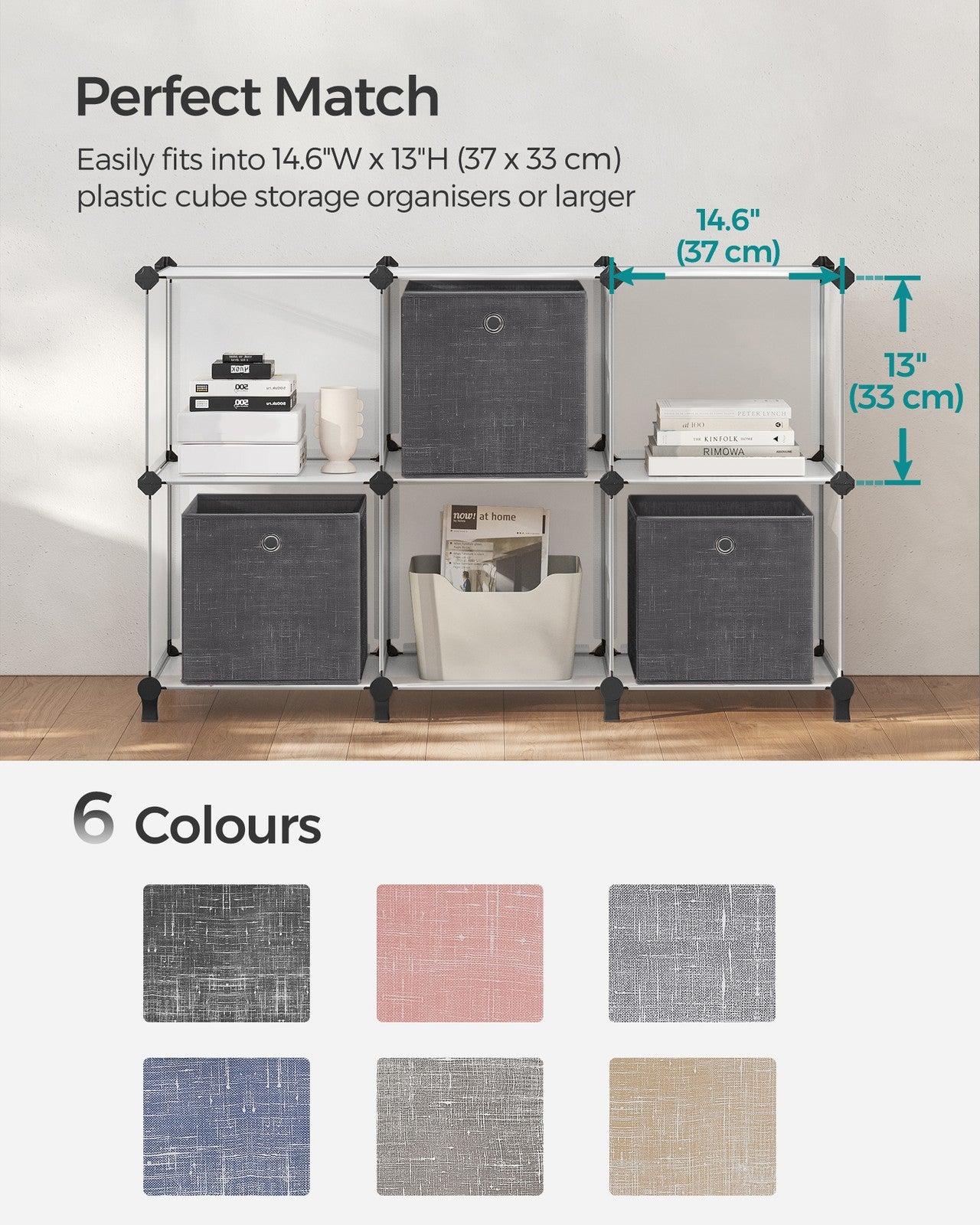 Set of 6 Non-Woven Fabric Box with Handle - image 39