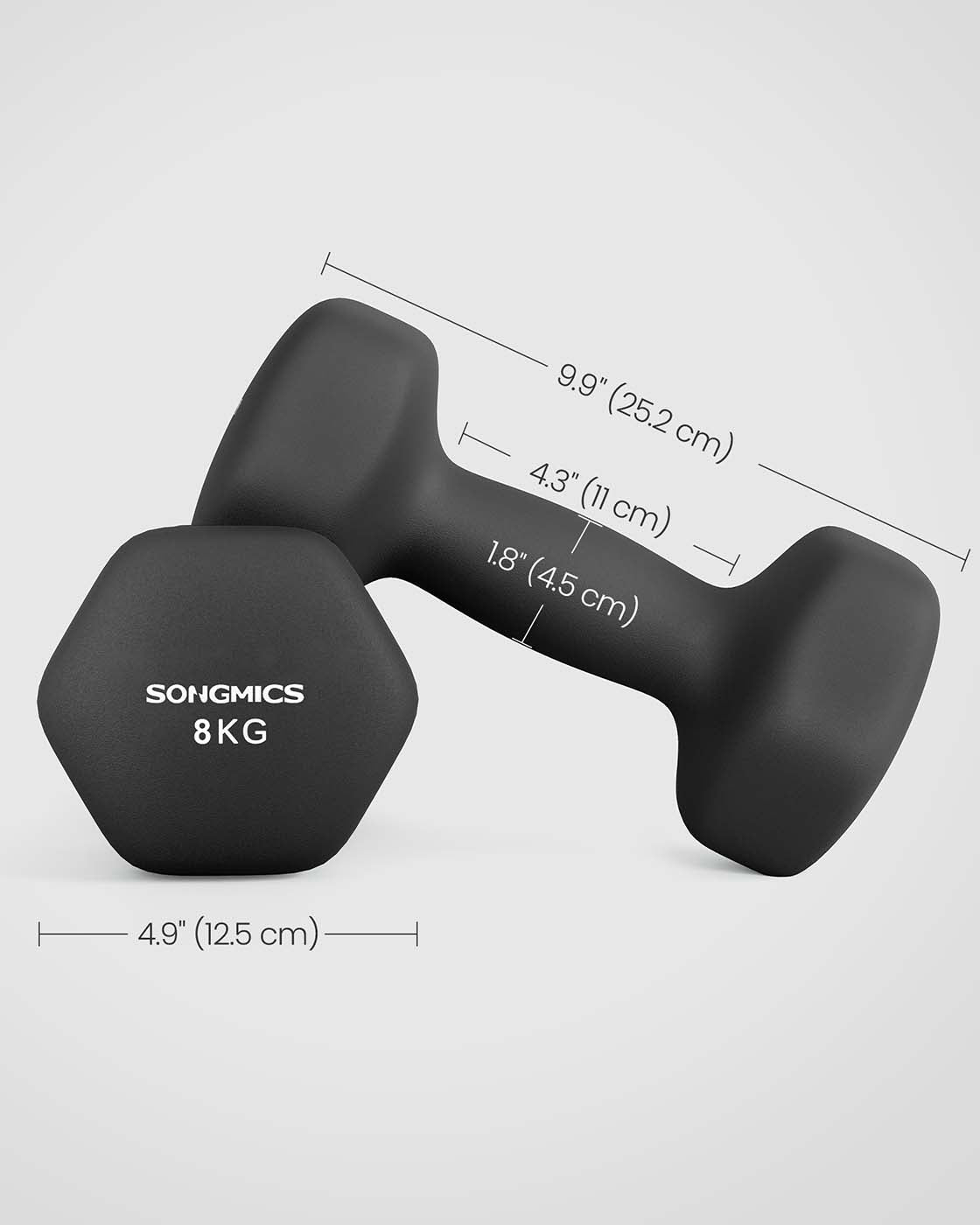 Hex dumbbell set with neoprene coating - image 7