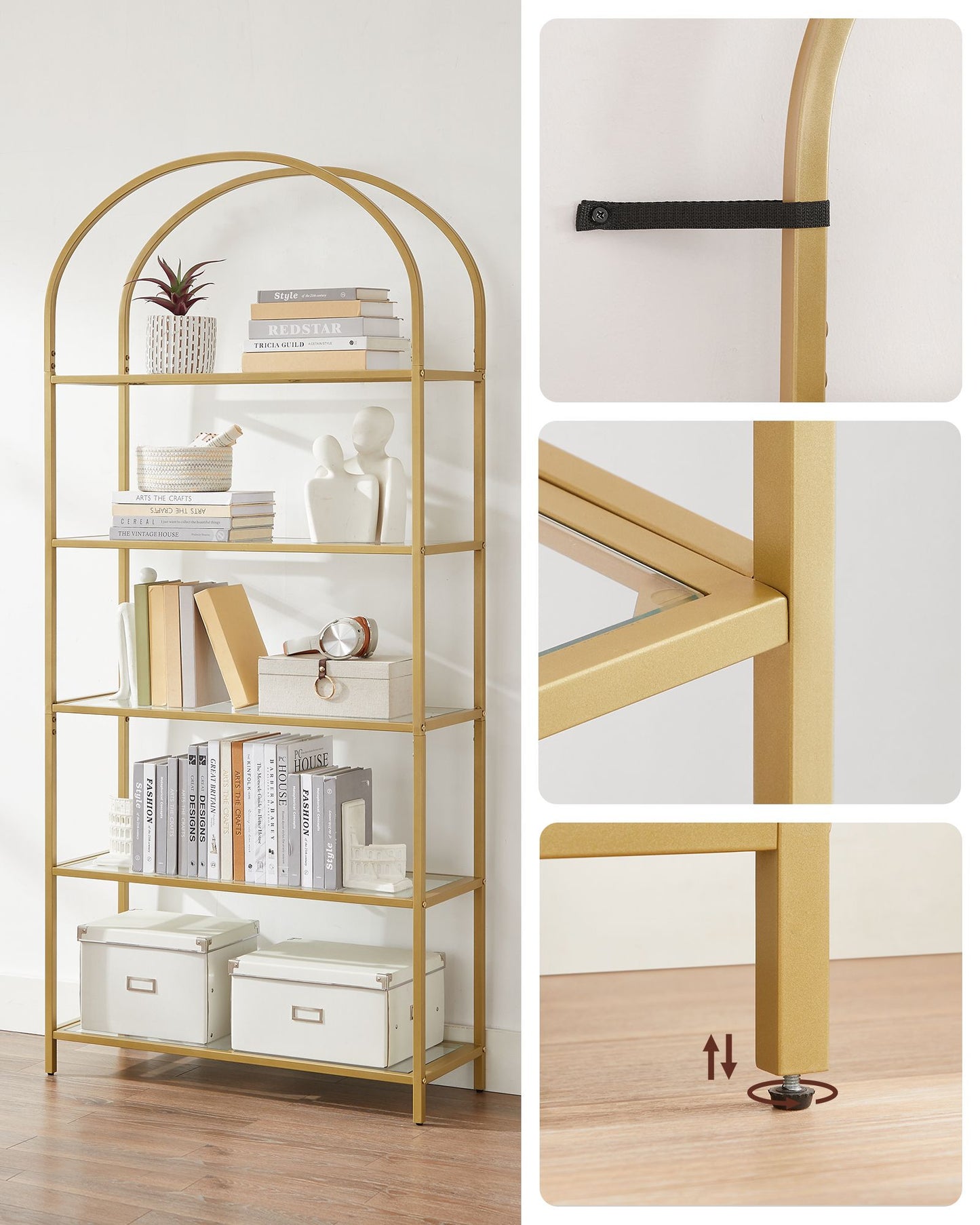 Ladder Golden Shelving Unit - image 9