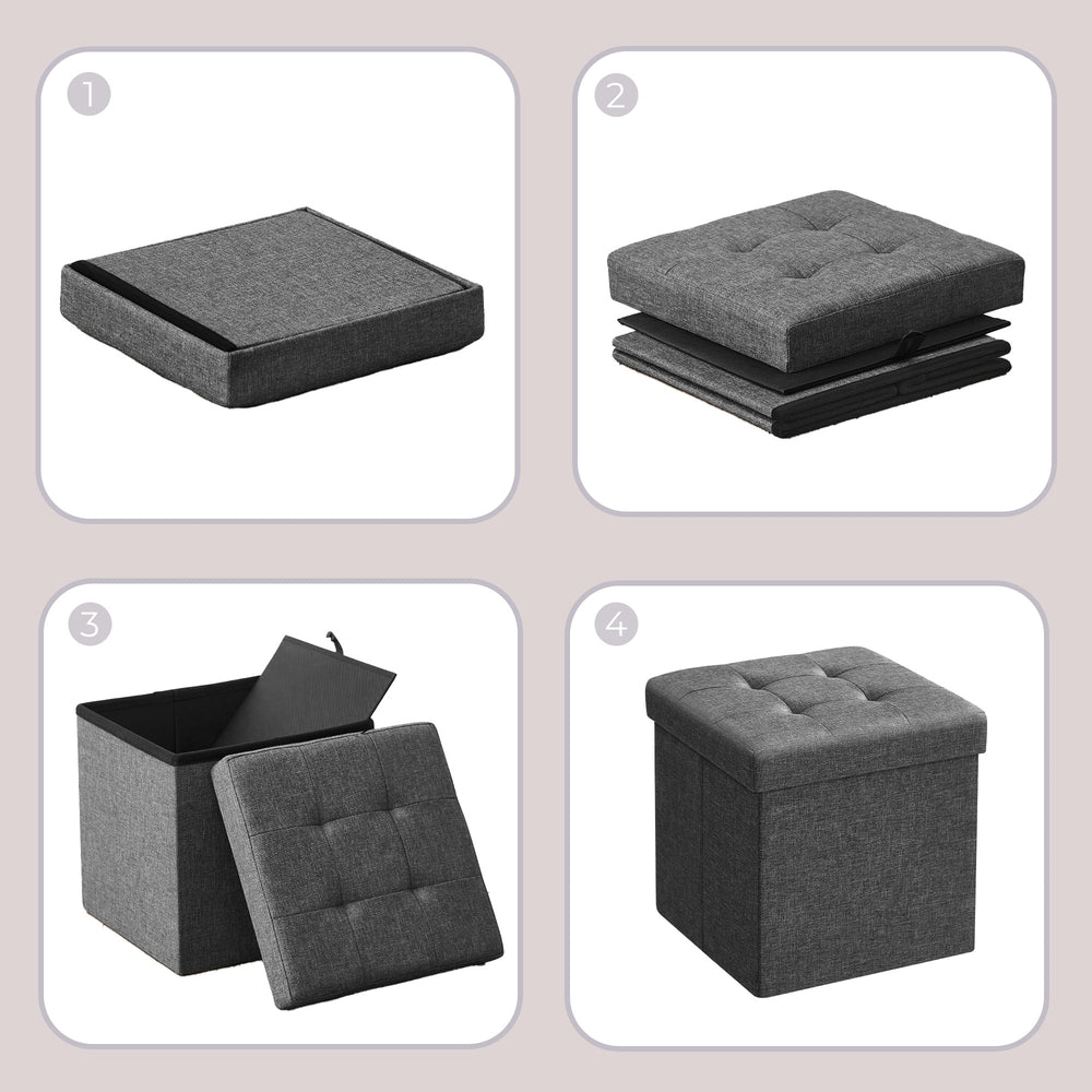Folding storage stool bench footrest for living room and bedroom - image 8