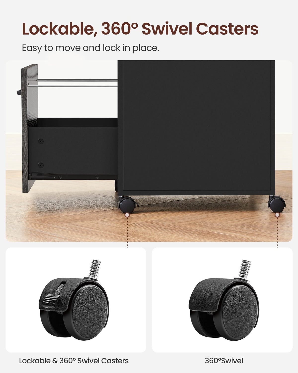 File Cabinet | Rolling | Mobile Office Cabinet on Wheels