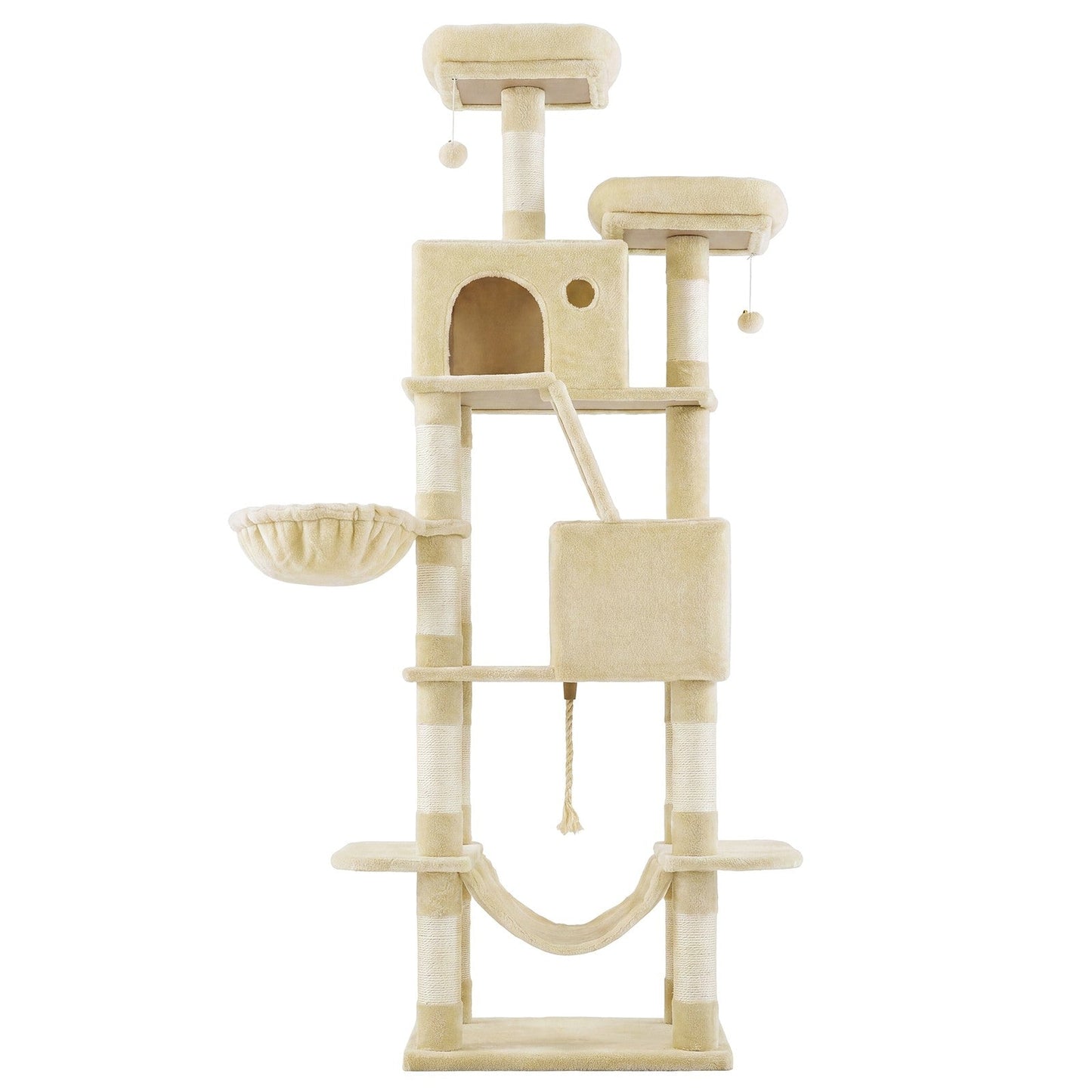 Large cat tree with scratching posts hammock and perches for indoor cats - image 18