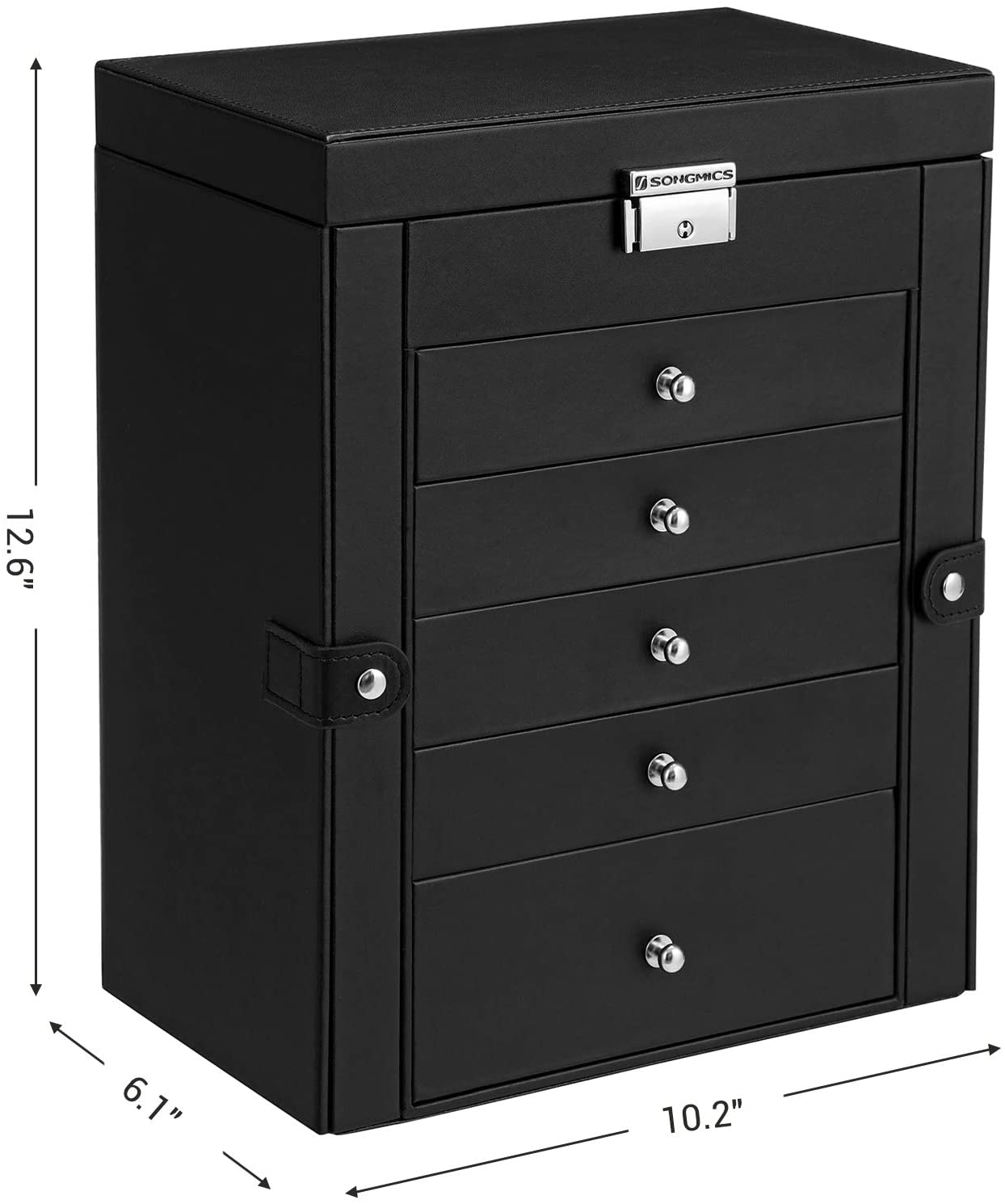 6-Tier Large Jewelry Case with Drawers - HWLEXTRA