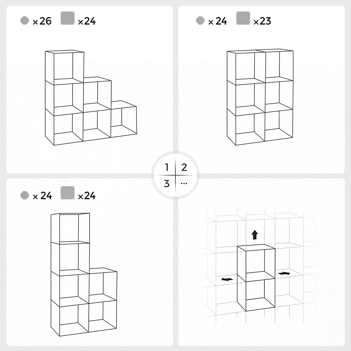6 Cubes Storage Organizer - HWLEXTRA