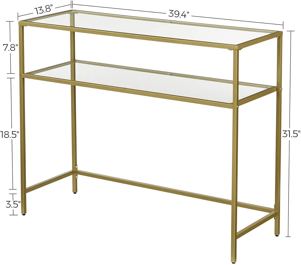 Tempered Glass Table | Console Table | Modern Sofa or Entryway Table - HWLEXTRA