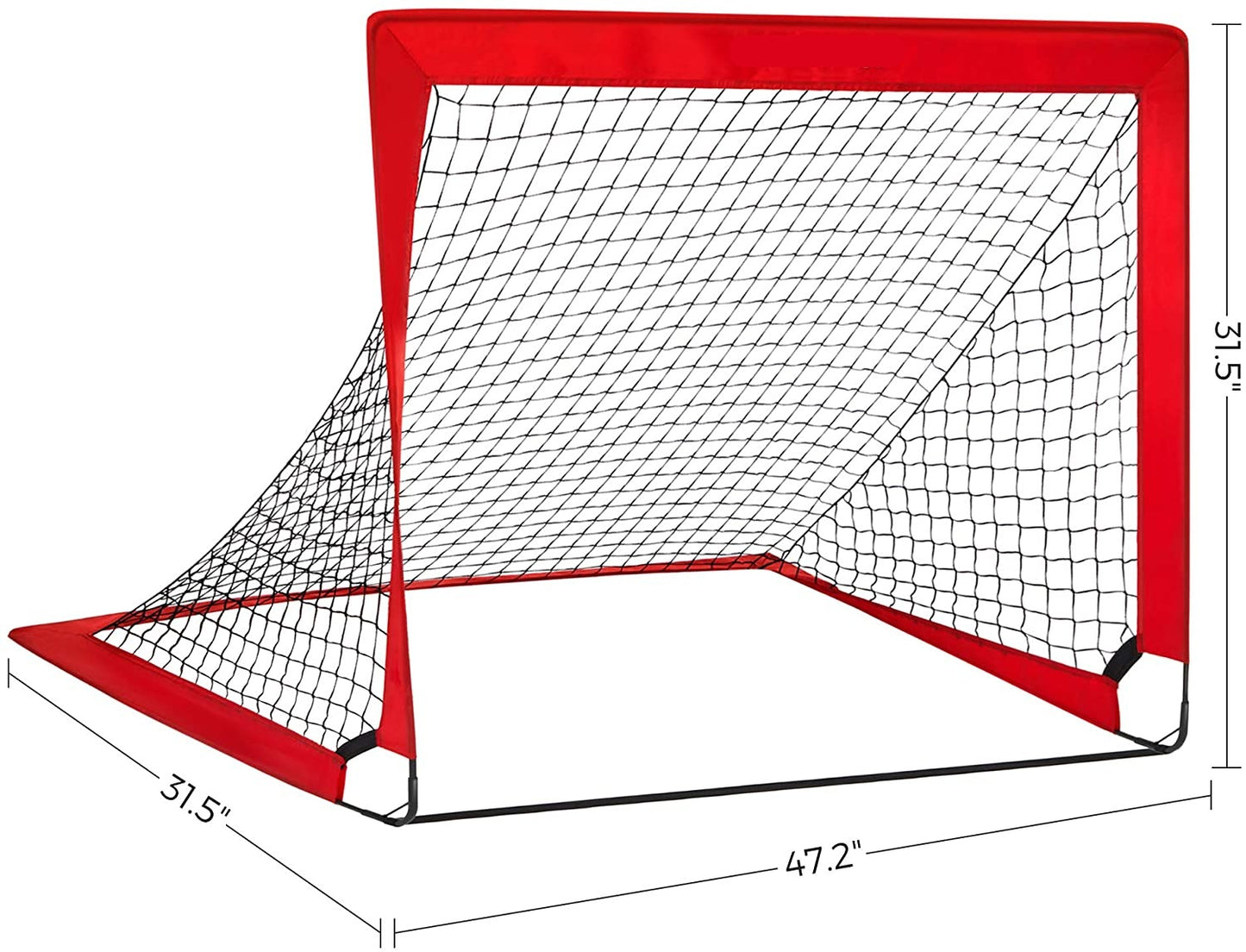 Set of 2 Pop-Up Soccer Goals — Red