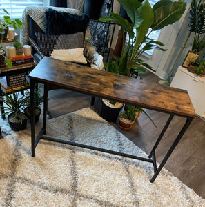 Console Table, Sofa Table with Support Bar, Hallway Entrance Table