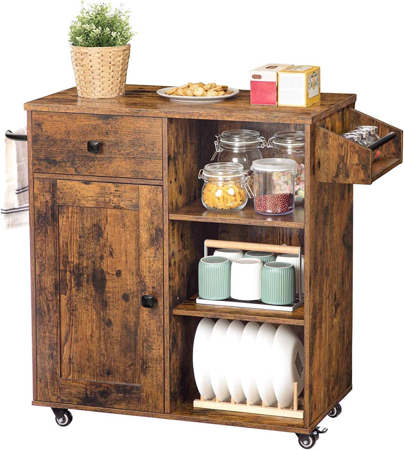 Kitchen Island, Kitchen Storage Cabinet with Drawer