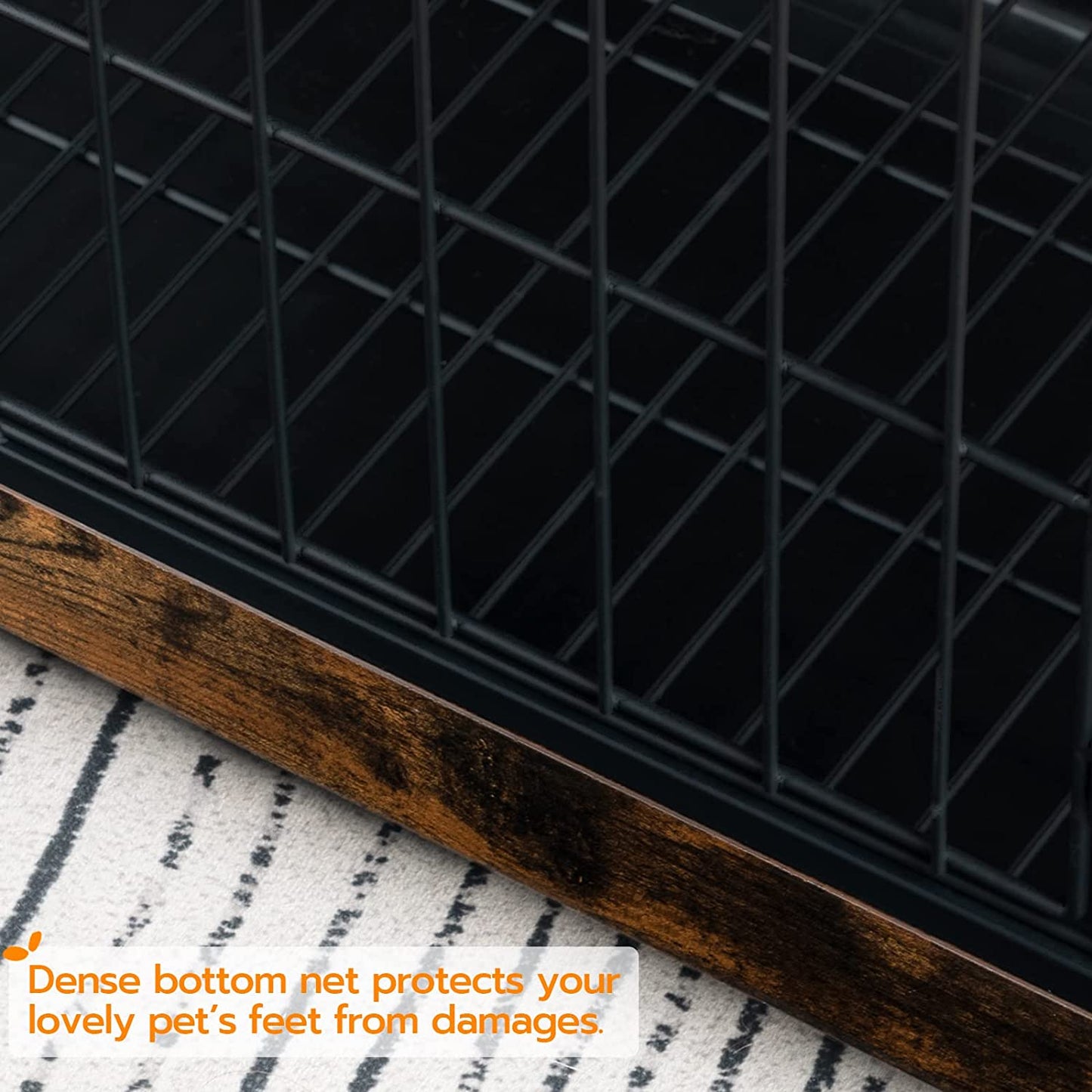 Dog Crate Furniture, Decorative Dog Kennel, Wooden Pet Furniture with Pull-Out Tray